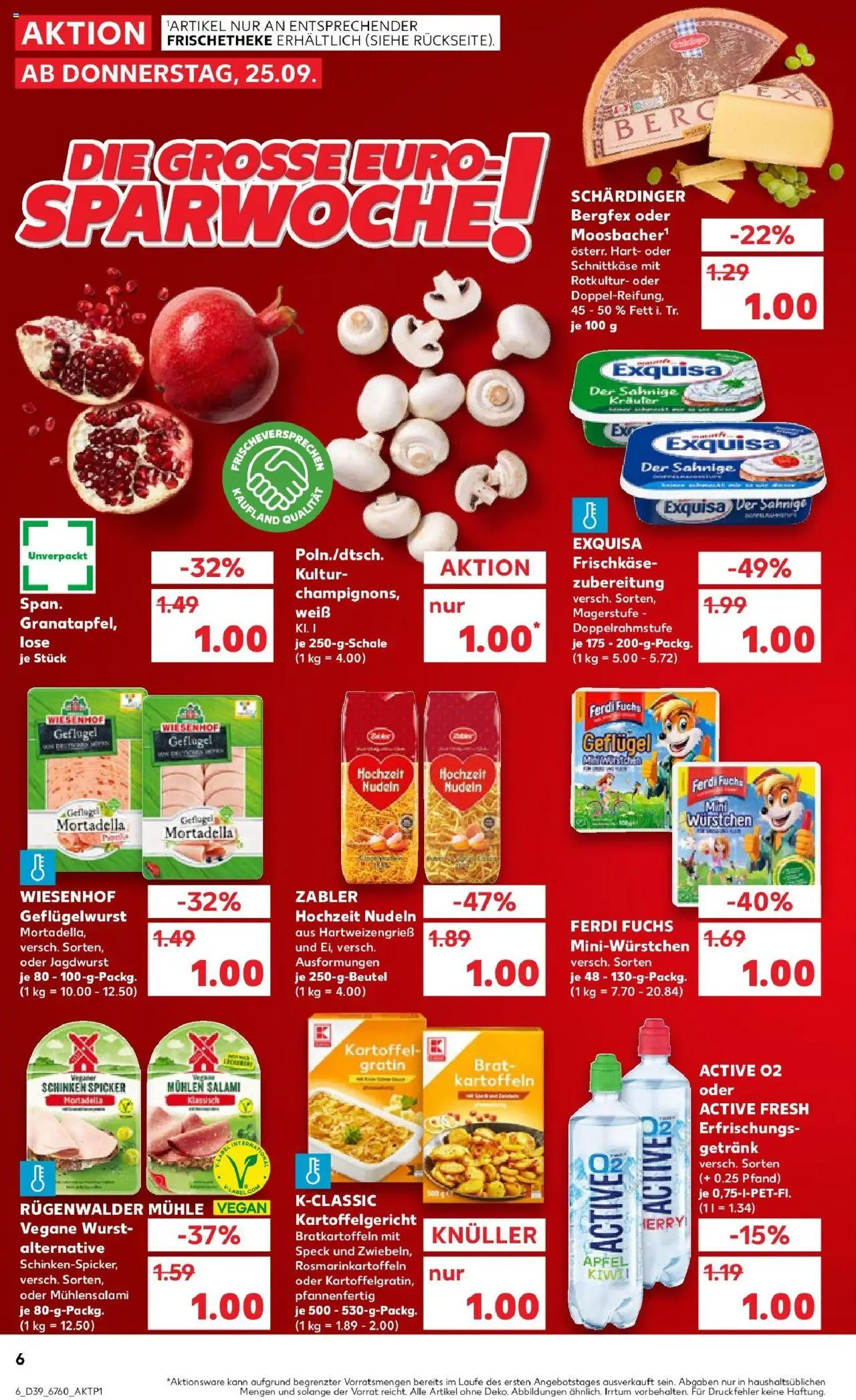 Kaufland prospekt Dörfles-Esbach	 – gültig ab 25.09.2025 | Seite: 6 | Produkte: Äpfel, Exquisa, Paprika, Salami