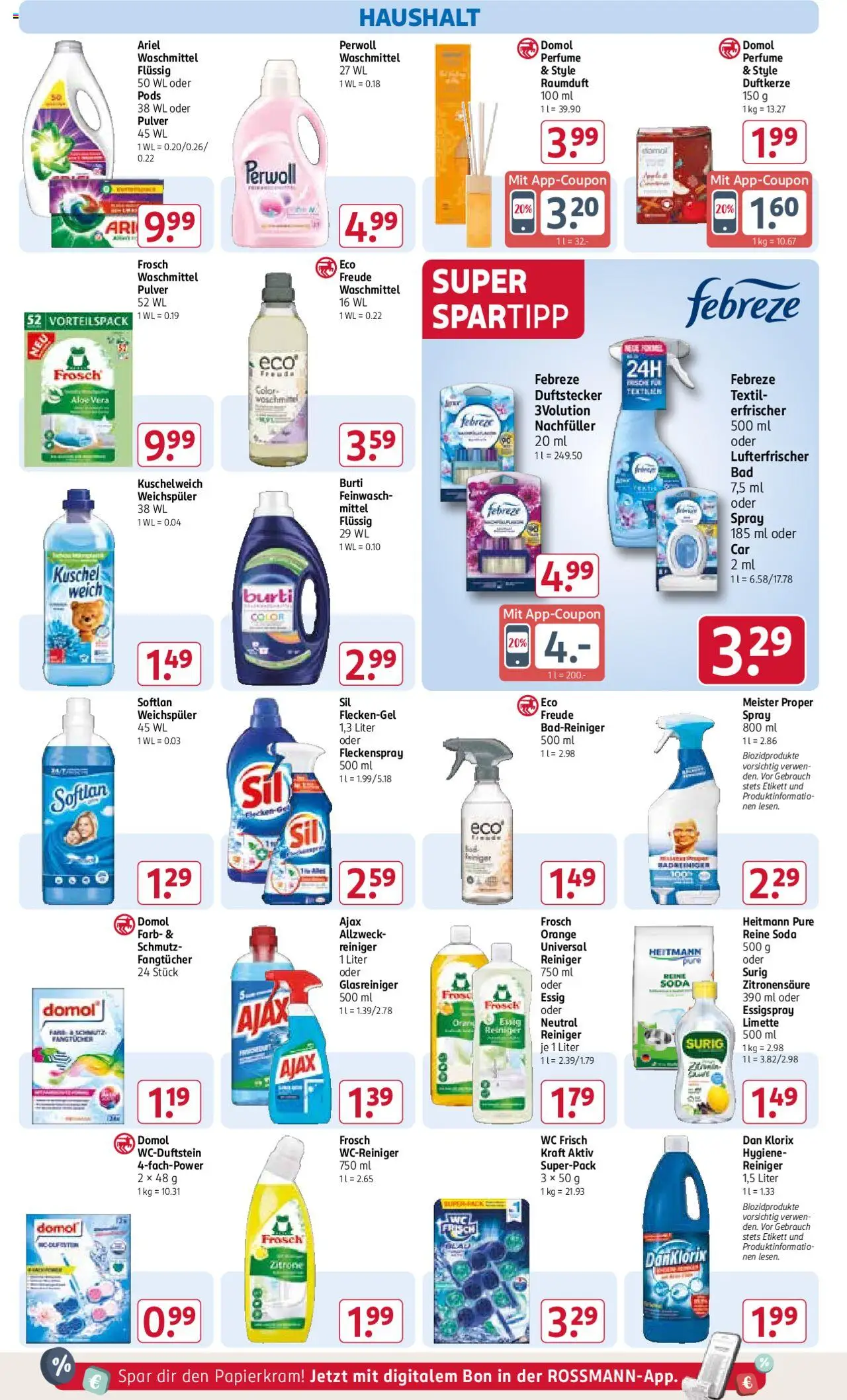 Rossmann Prospekt 	 – gültig ab 29.09.2025 | Seite: 14 | Produkte: Ariel, Bad, Wc frisch, Limette