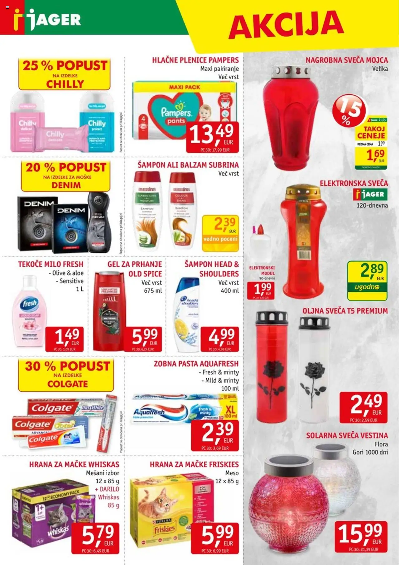 Novi Jager katalog ponudbe – veljaven od 01.10.2025 | Stran: 14 | Izdelki: Tekoče milo, Gel za prhanje, Sampon, Milo