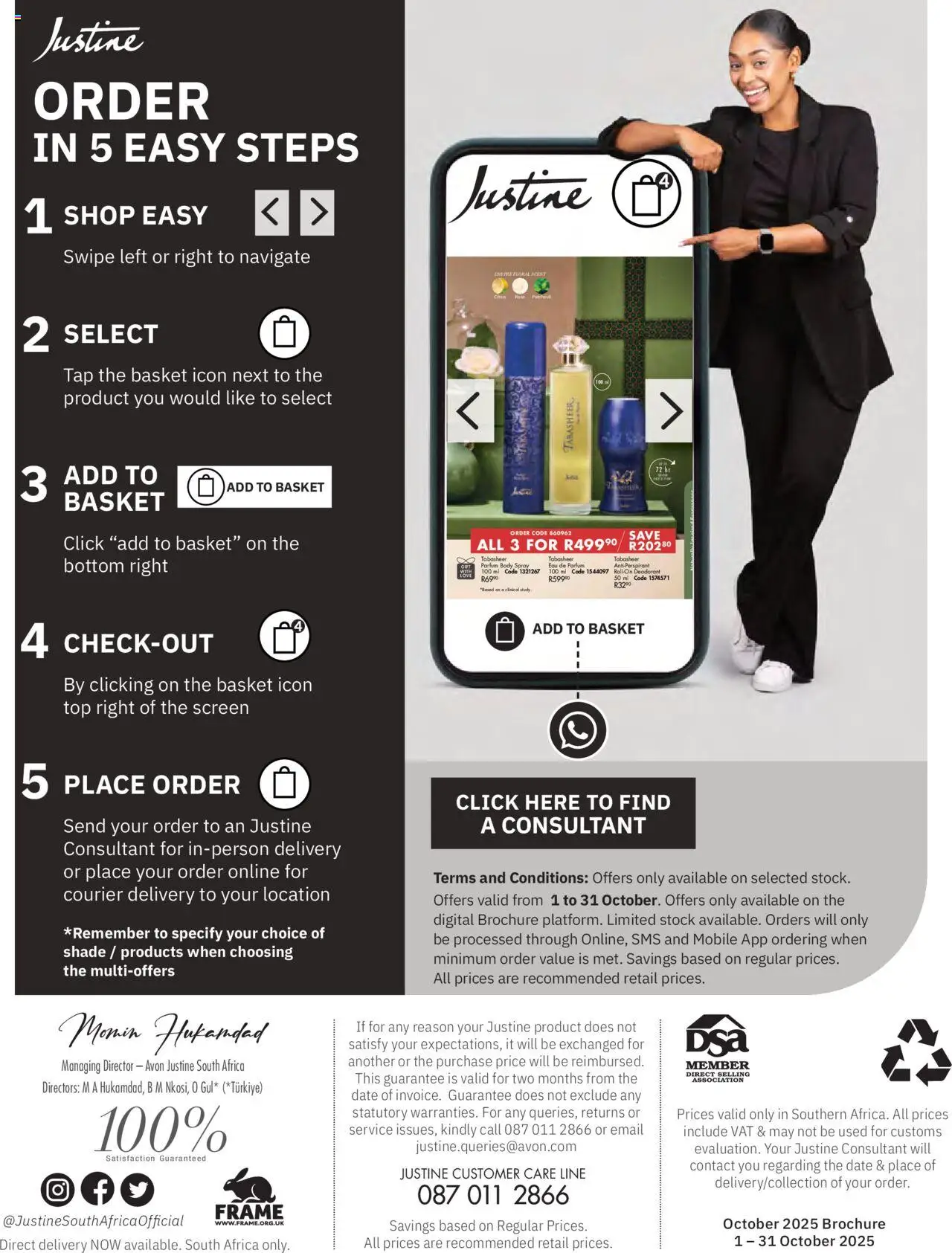 New Justine catalogue – valid from 01.10.2025 | Page: 2 | Products: Frame, Basket, Body spray, Deodorant