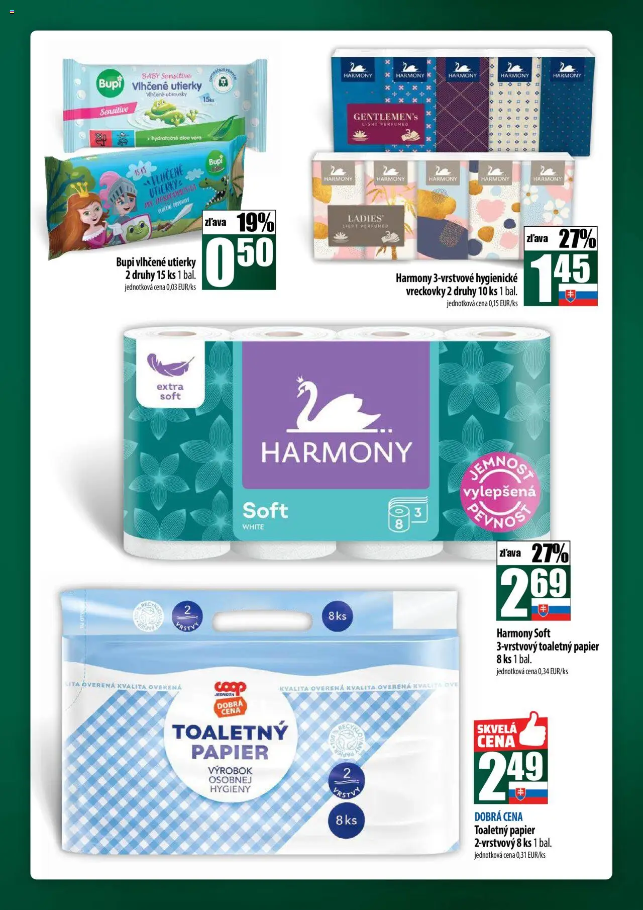 COOP Jednota široká ponuka │ platný od 31.07.2025 | Strana: 57 | Produkty: Toaletný papier