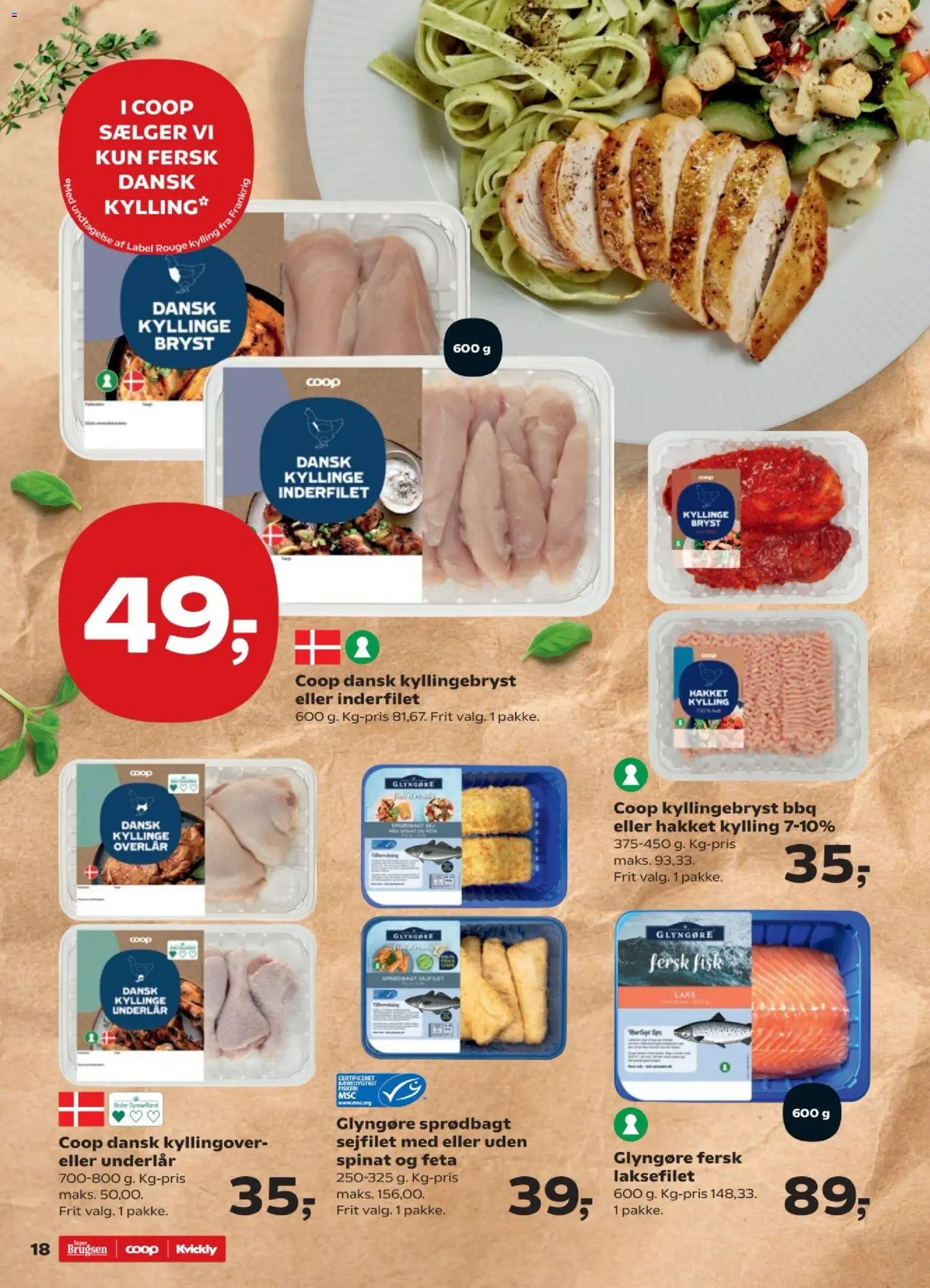 Kvickly tilbudsavis – gyldig fra 06.02.2026 | Side: 19 | Produkter: Fisk, Spinat