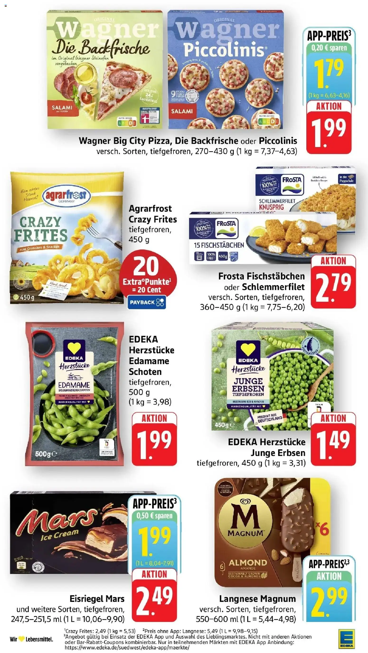 E center Prospekt Kirchheim-Teck	 – gültig ab 05.04.2026 | Seite: 25 | Produkte: Langnese, Mars, Salami, Erbsen