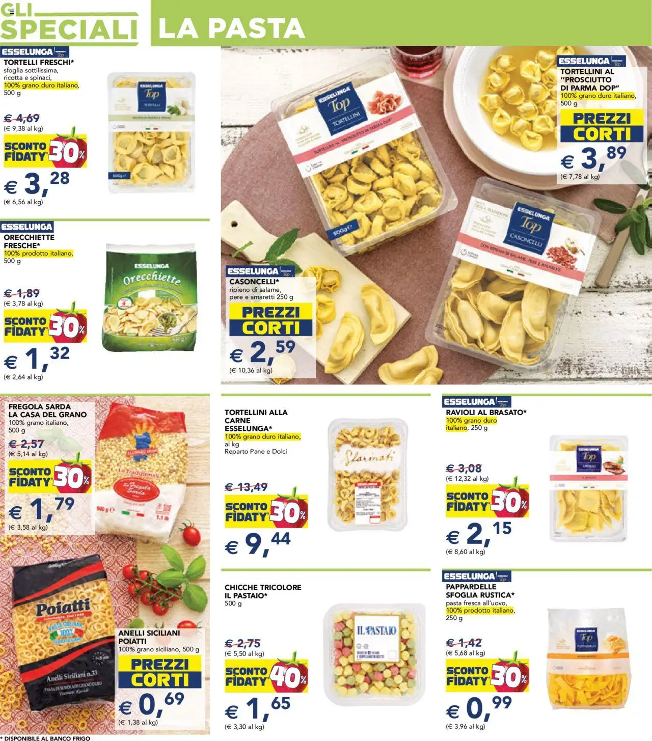 Volantino Esselunga S del 11.09.2025 | Pagina: 17 | Prodotti: Pane, Prosciutto, Pasta, Ricotta