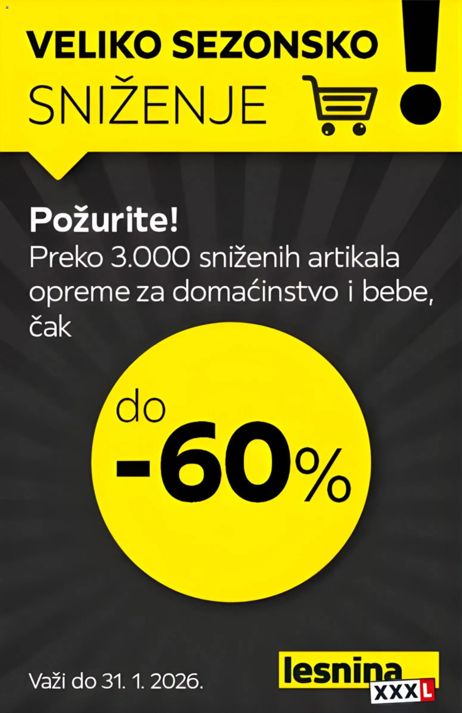 Lesnina XXXL katalog - važi od 01.01.2026 | Strana: 1