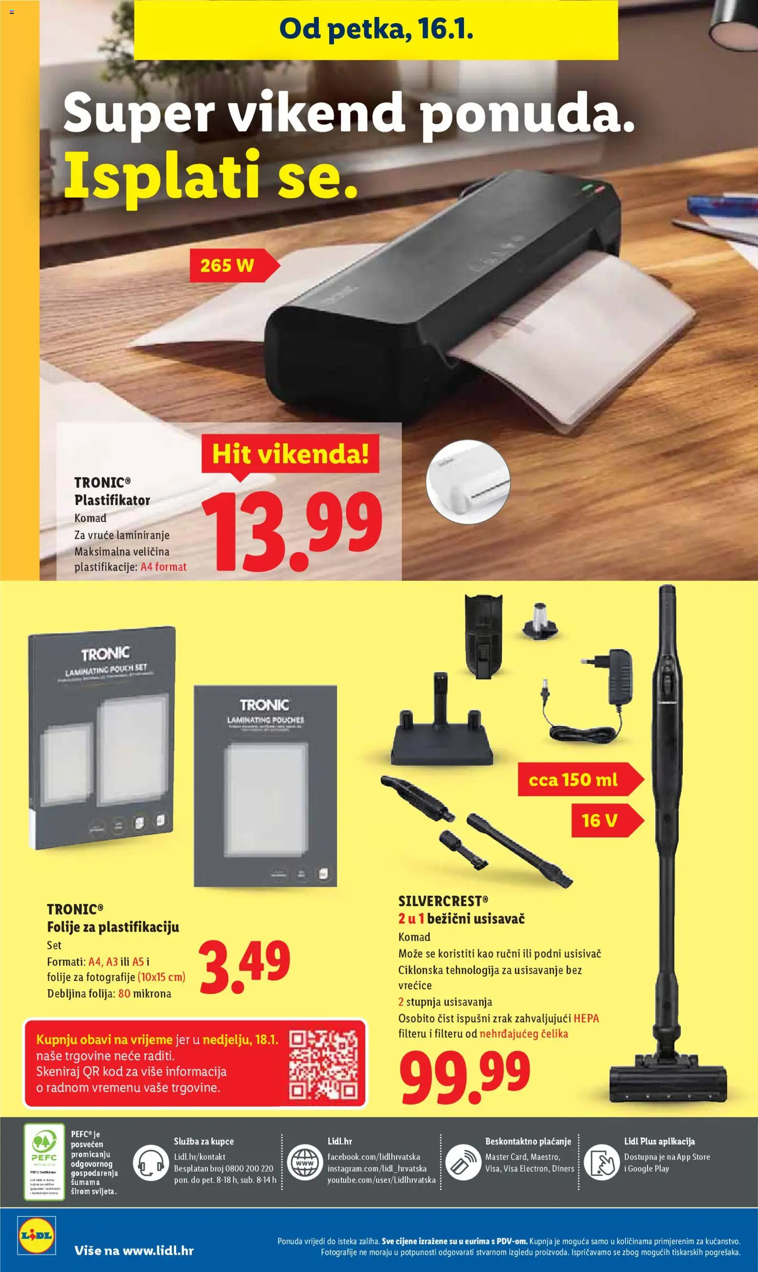 Lidl katalog | vrijedi od 12.01.2026 | Stranica: 66 | Proizvodi: Usisavač, Laminator