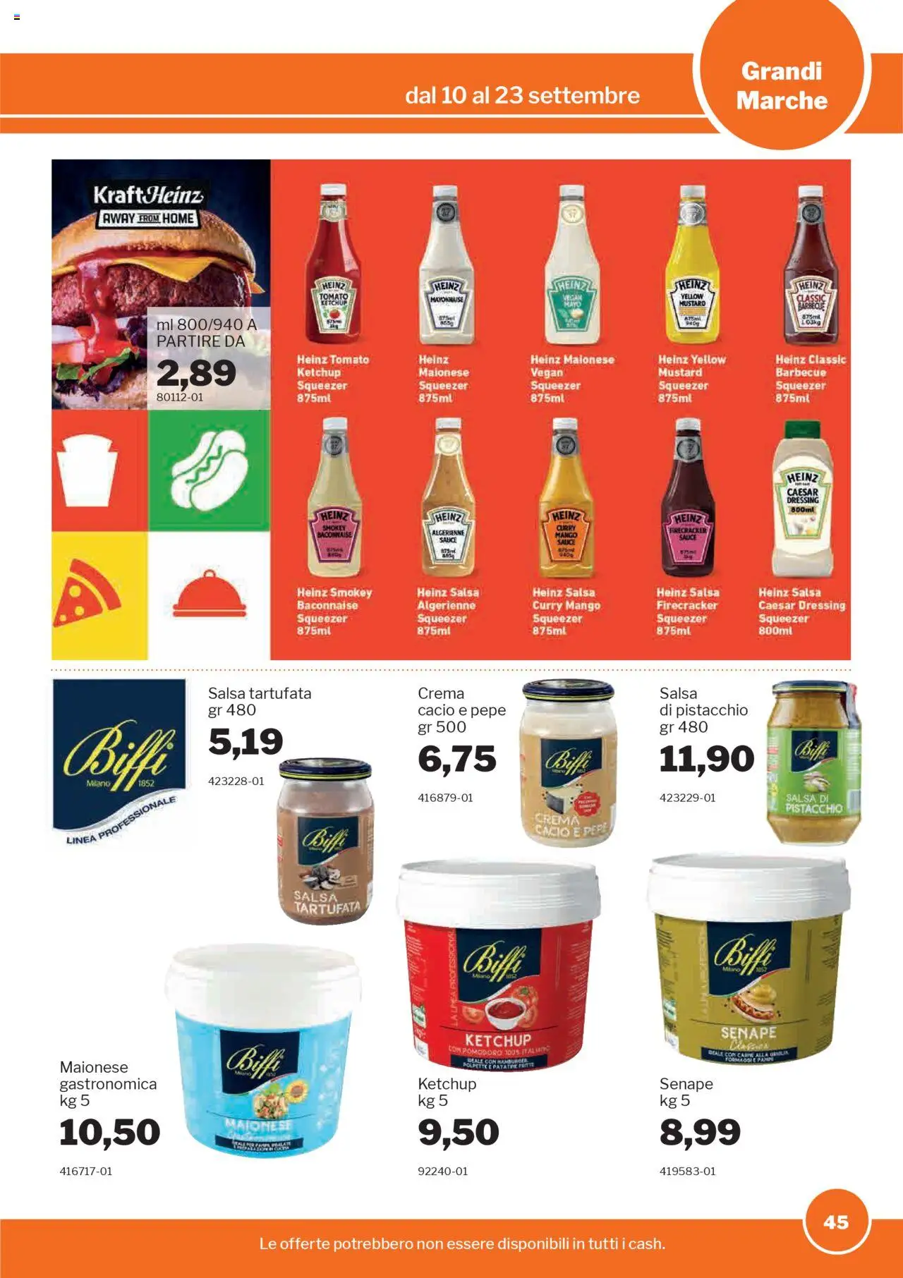 Volantino Sogegross del 10.09.2025 | Pagina: 45 | Prodotti: Ketchup, Salsa, Griglia, Senape
