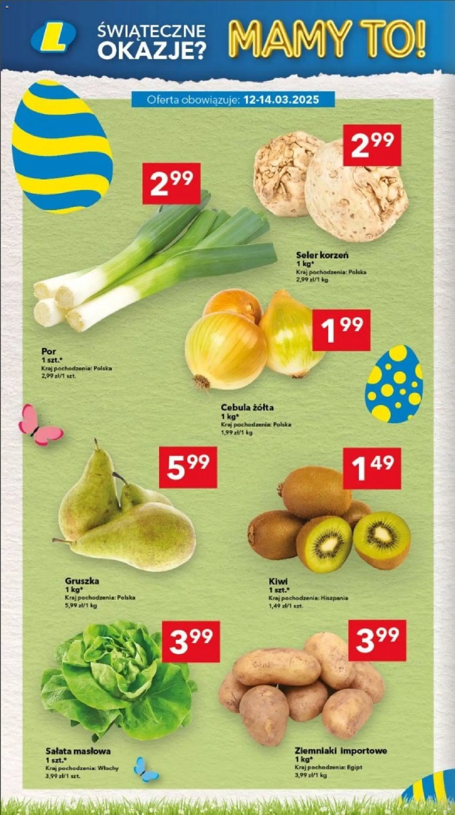 Lewiatan gazetka - Legnica od 12.03.2026 | Strona: 4 | Produkty: Gruszka, Kiwi, Ziemniaki