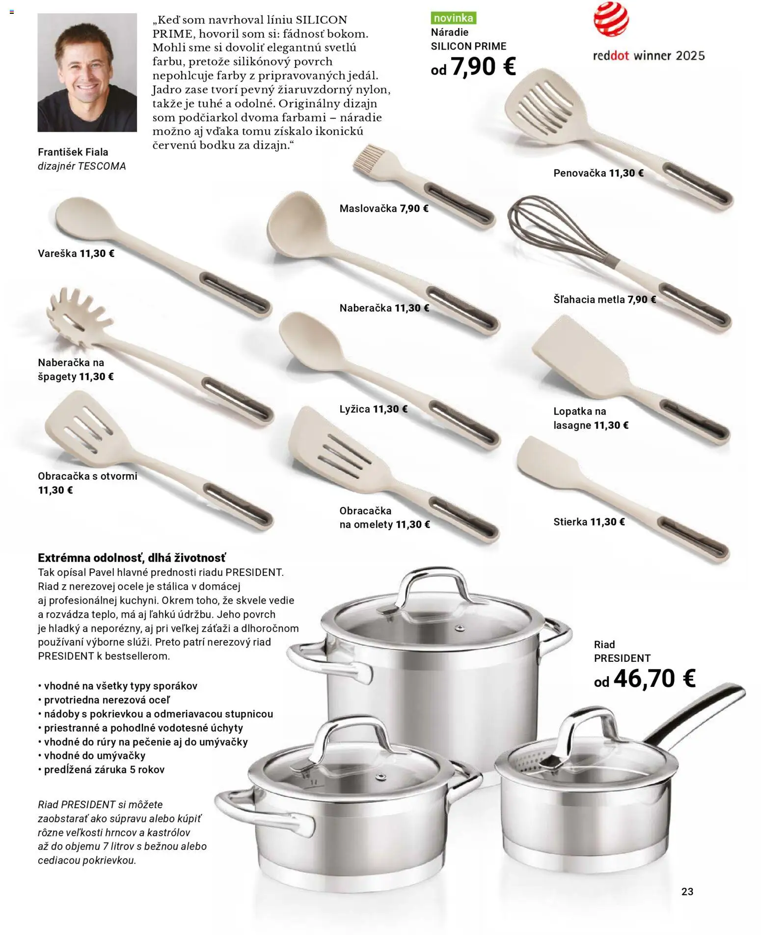 Nové TESCOMA akcie – leták je platný od 01.11.2025 | Strana: 23 | Produkty: Náradie, Špagety, Lasagne