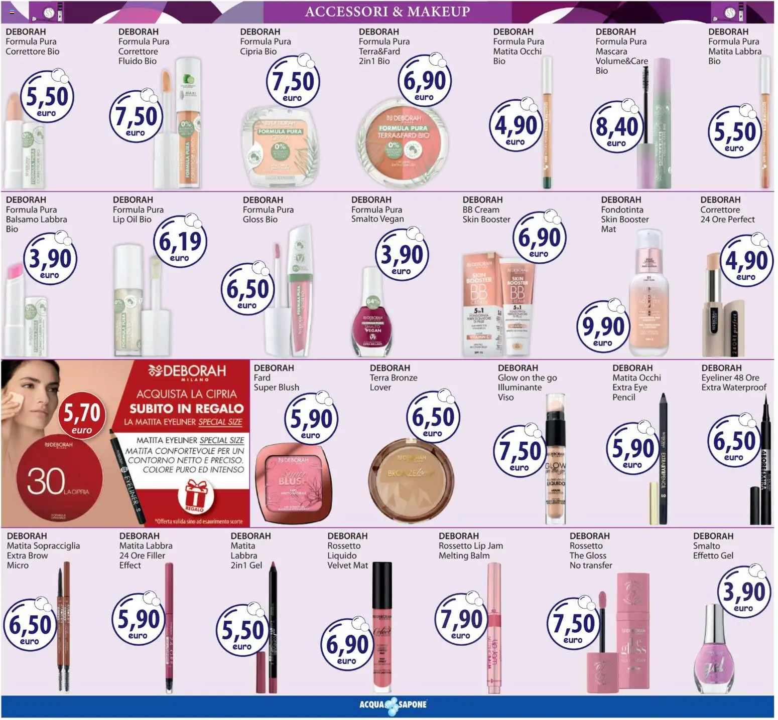 Volantino Acqua e Sapone del 12.03.2026 | Pagina: 4 | Prodotti: Illuminante, Balsamo, Fondotinta, Blusa