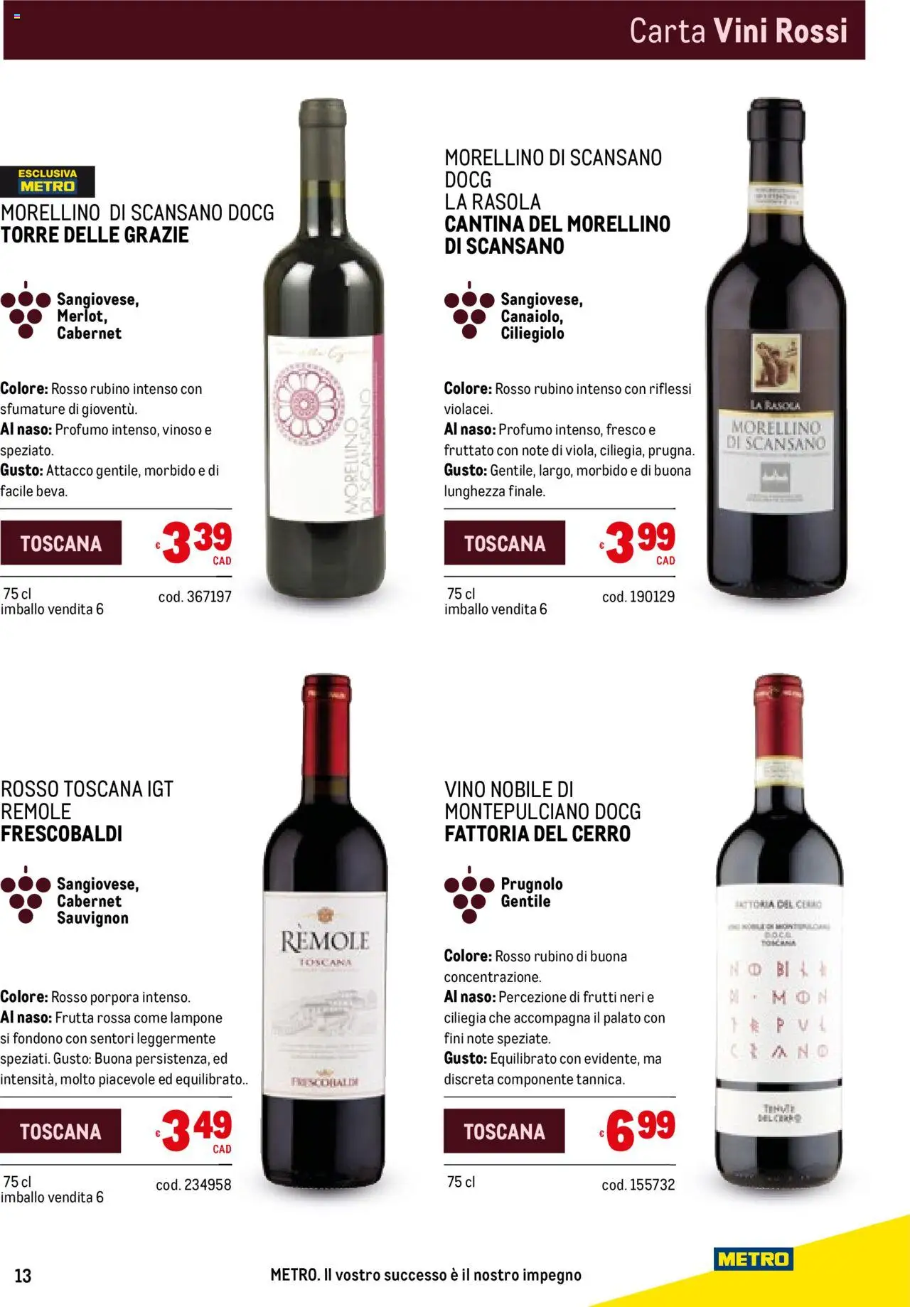 Volantino Metro del 25.09.2025 | Pagina: 13 | Prodotti: Frutta, Vino, Lampone, Profumo