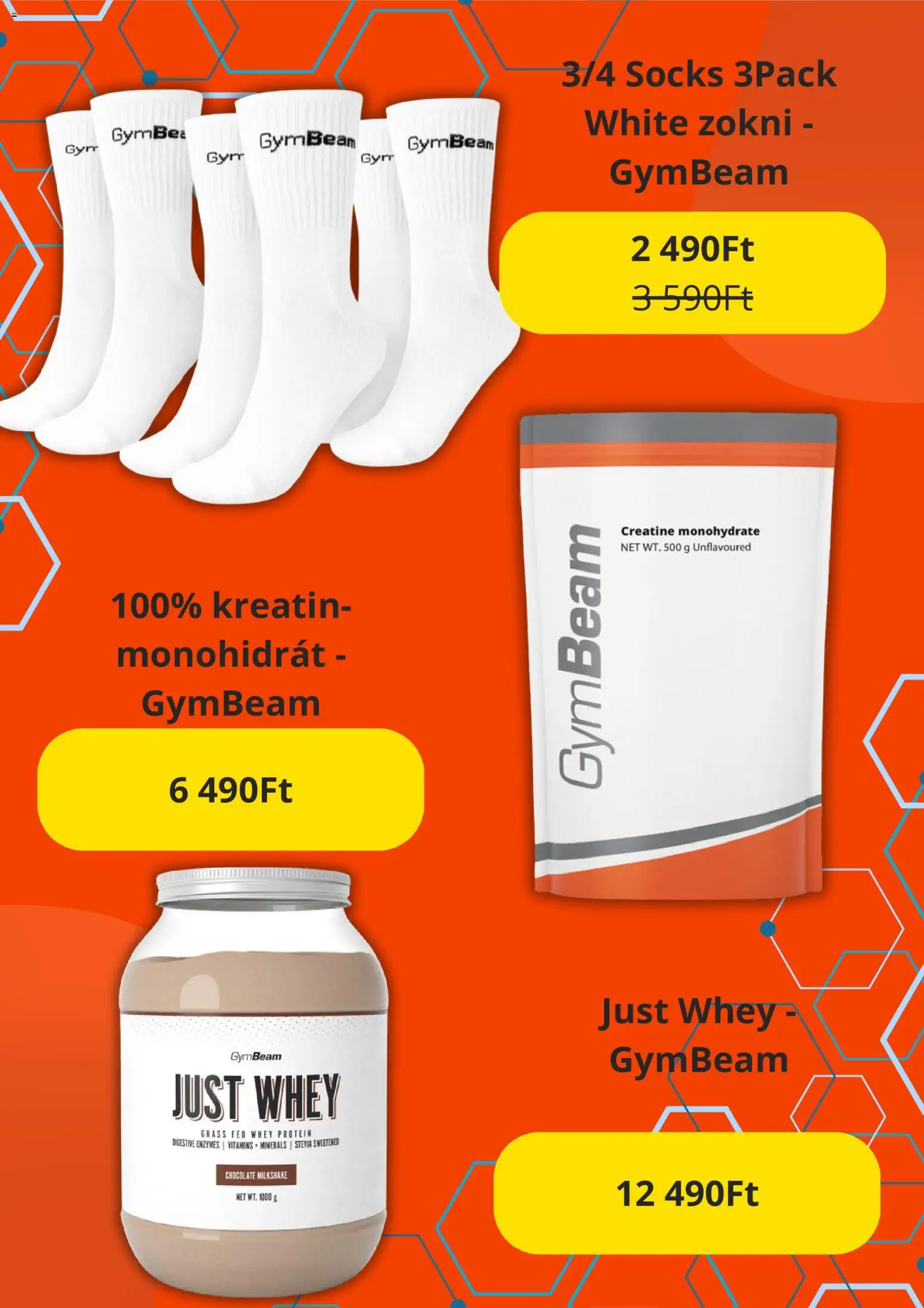 GymBeam akciós ujság - amely érvényes a következő dátumtól: 22.10.2025 | Oldal: 14 | Termékek: Protein, Zokni