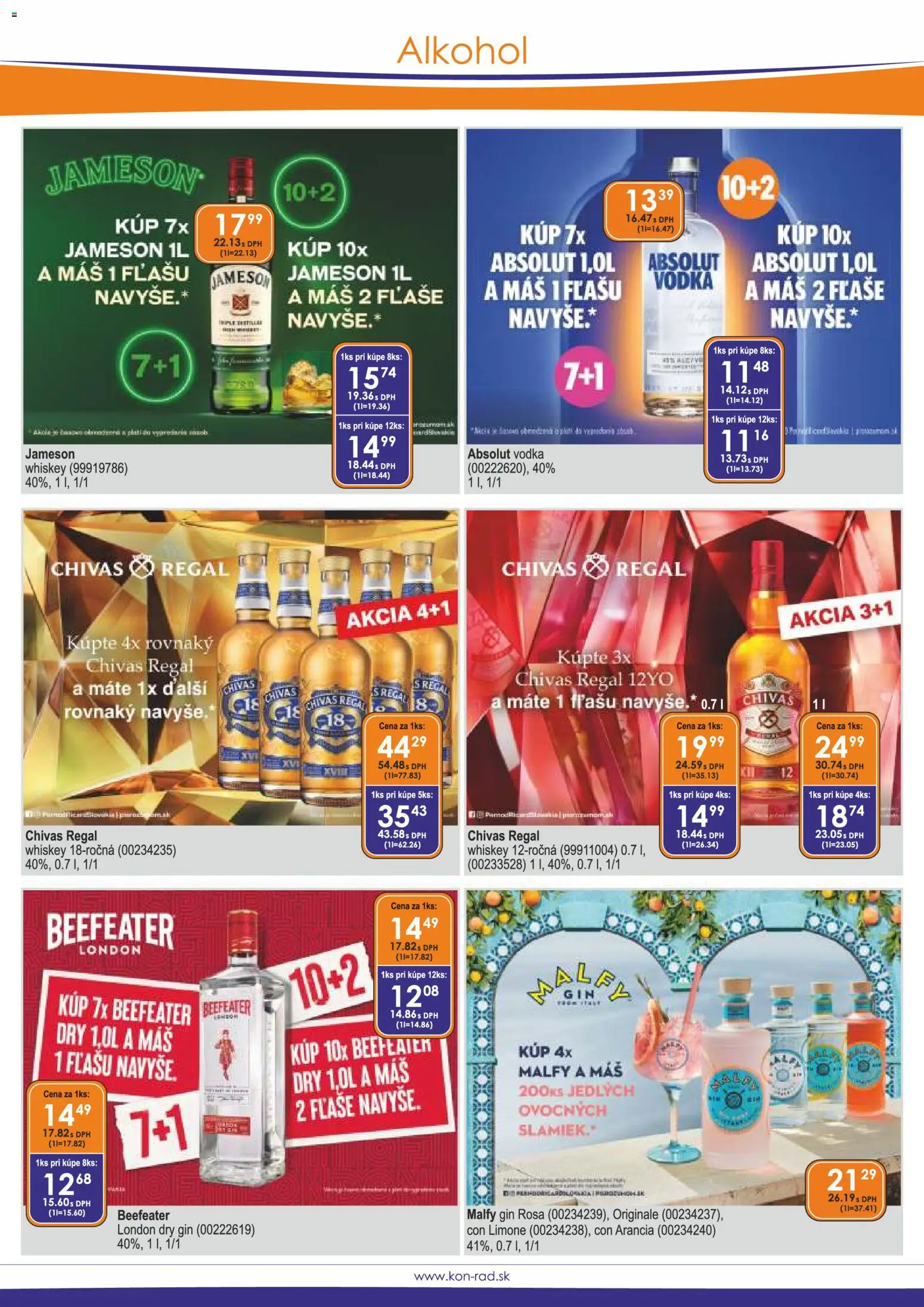 Nové KON - RAD akcie – leták je platný od 01.12.2025 | Strana: 14 | Produkty: Regál, Vodka, Absolut vodka