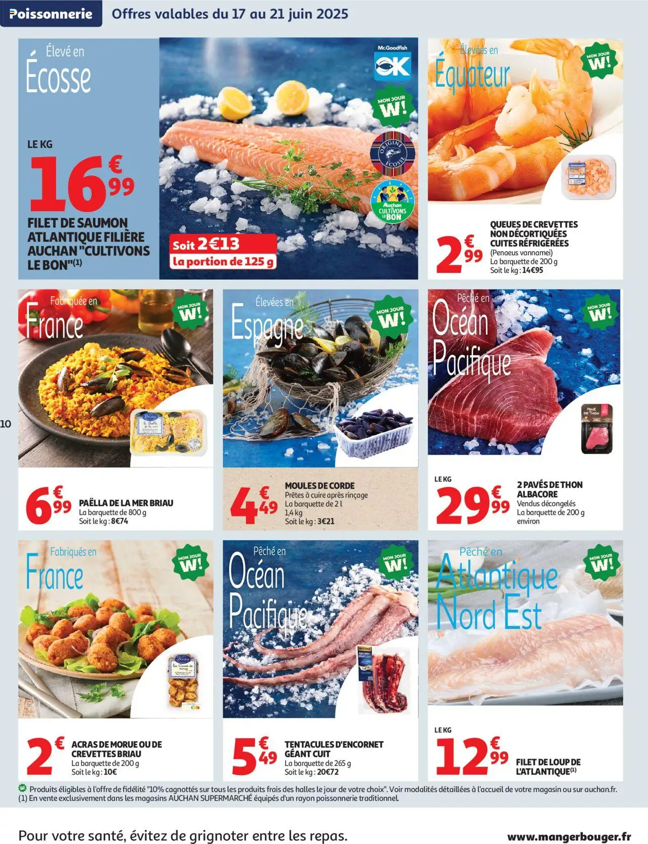  | Page: 10 | Produits: Poissonnerie, Filet de saumon, Morue, Saumon