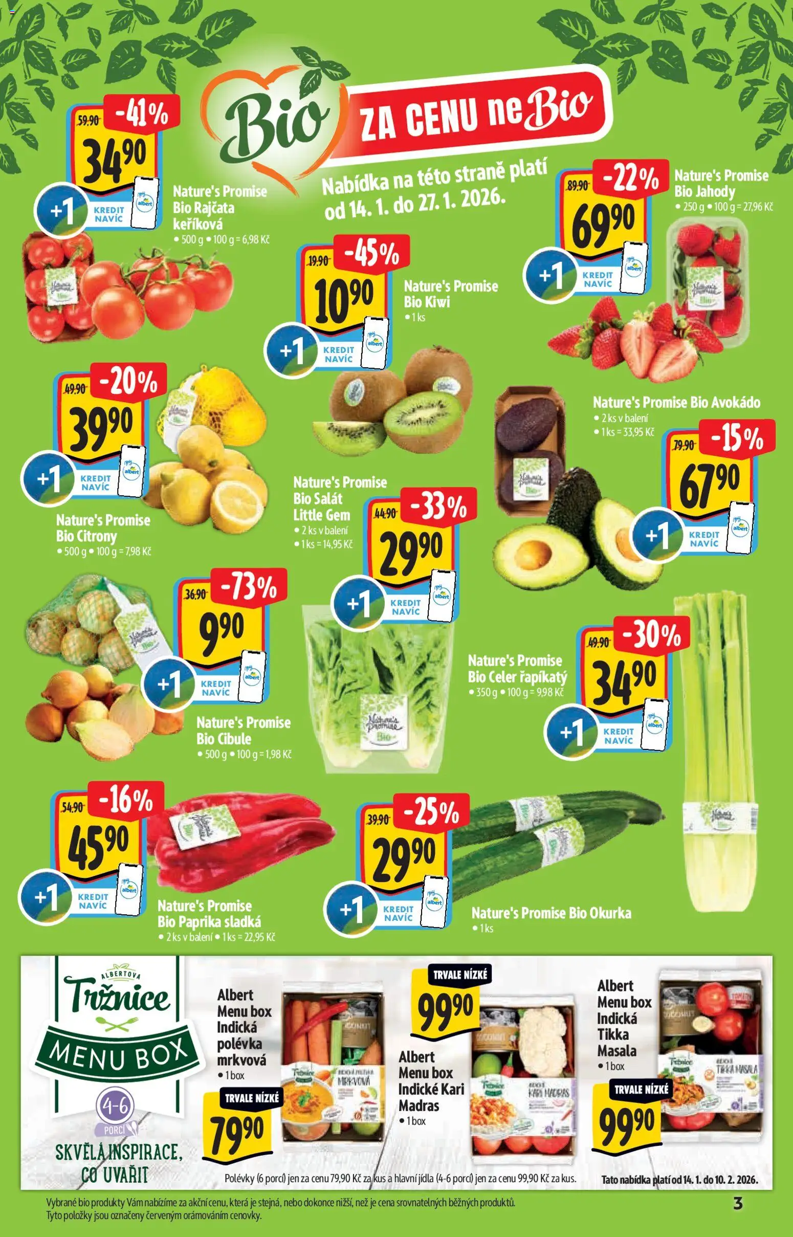 Albert katalog - Supermarket od 14.01.2026 | Strana: 3 | Produkty: Rajčata, Citróny, Celer, Okurka