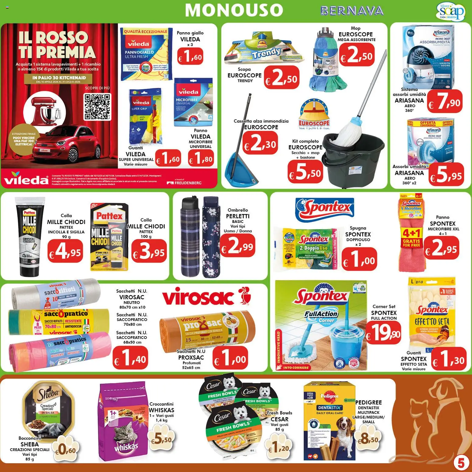 Volantino Bernava del 27.02.2026 | Pagina: 5 | Prodotti: Spugna, Salsa, Carote, Ombrello