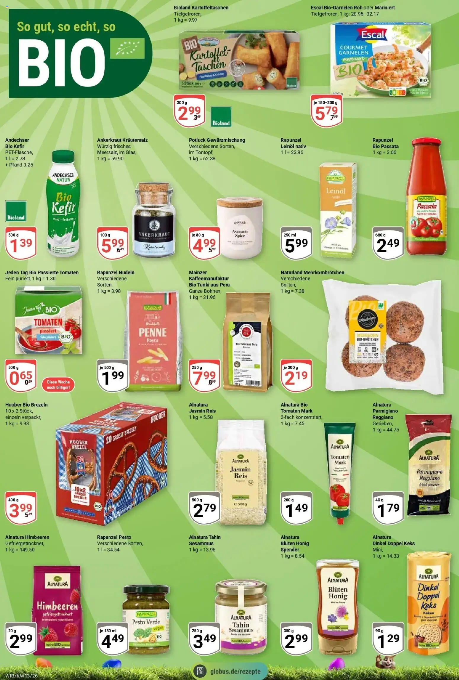 Globus prospekt Wiesbaden-Nordenstadt	 – gültig ab 23.03.2026 | Seite: 13 | Produkte: Leinöl, Tomaten, Garnelen, Avocado