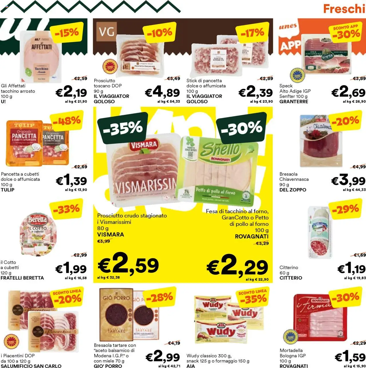 Volantino Unes del 27.08.2025 | Pagina: 7 | Prodotti: Arrosto, Pancetta, Tacchino, Forno