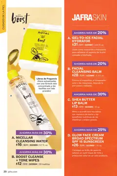Vista previa JAFRA folleto válido desde el 01.01.2026 | Página: 20 | Productos: Fragancia, Agua micelar, Manteca, Γάλα σε σκόνη