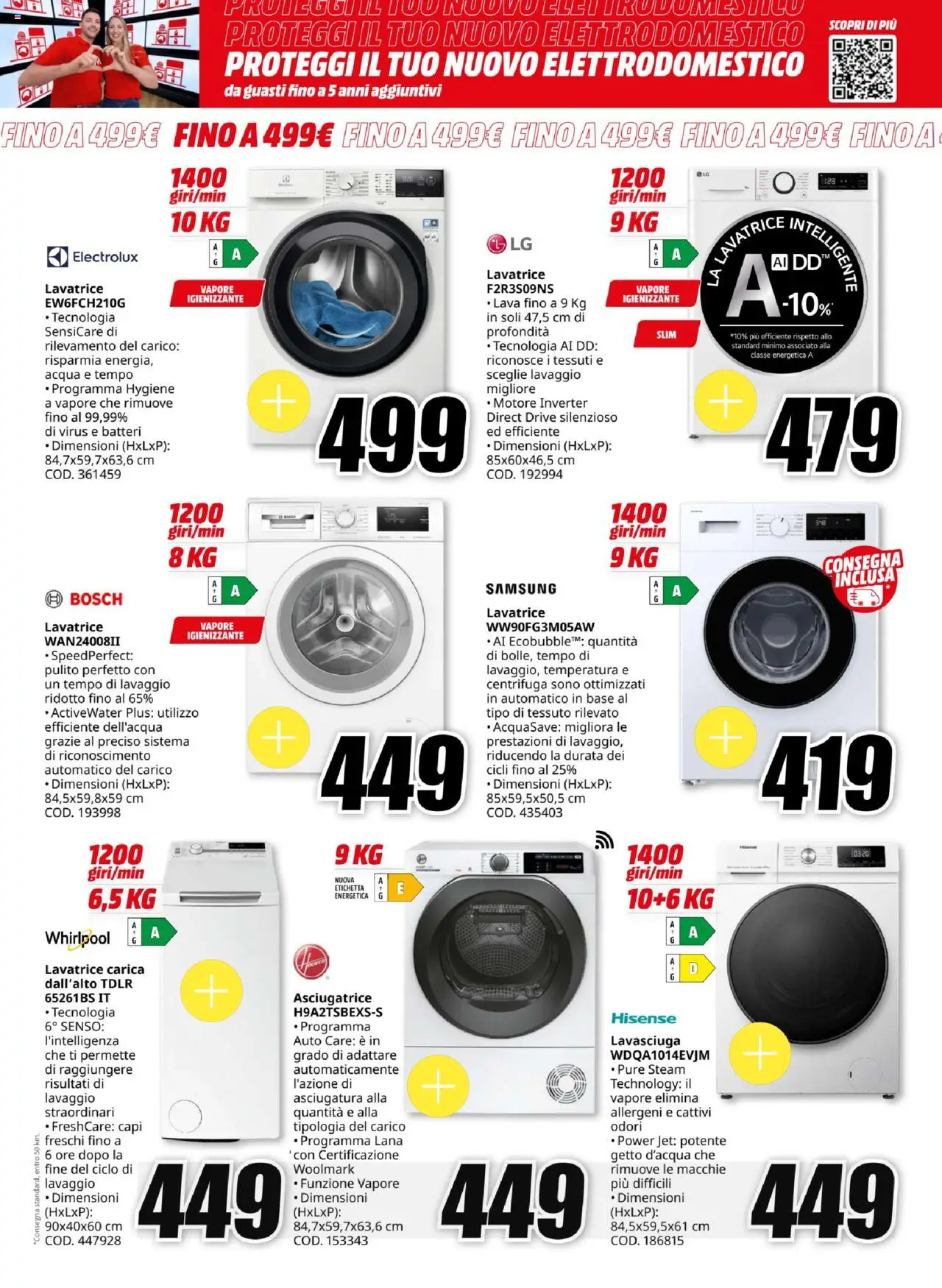 Volantino Media World del 07.08.2025 | Pagina: 11 | Prodotti: Lavasciuga, Centrifuga, Acqua, Asciugatrice