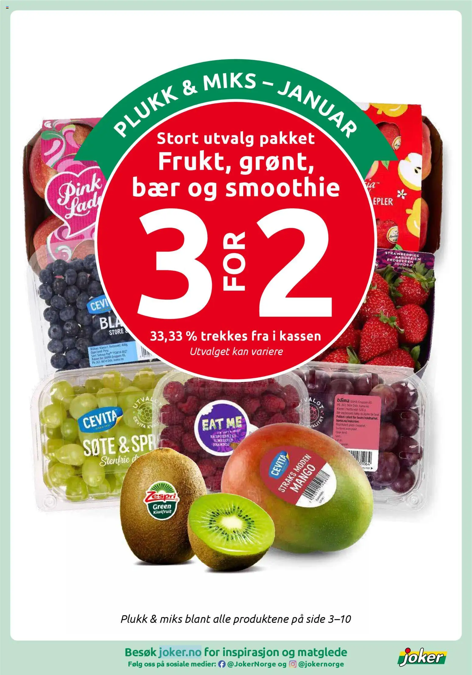 {H1} | Side: 5 | Produkter: Epler, Kiwi, Druer, Mango