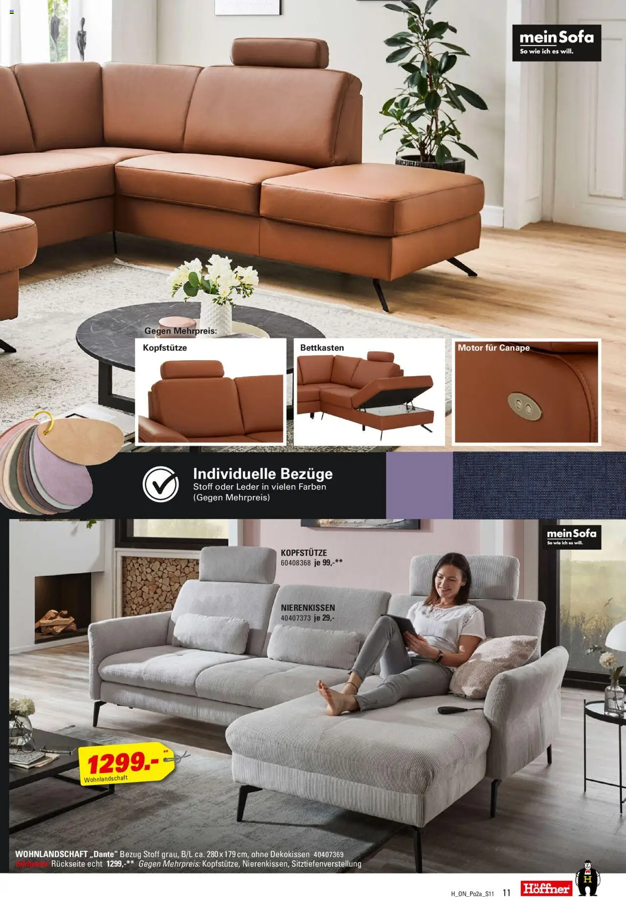 Höffner - Polster Spezial - gültig ab dem 30.07.2025 | Seite: 11 | Produkte: Wohnlandschaft, Sofa
