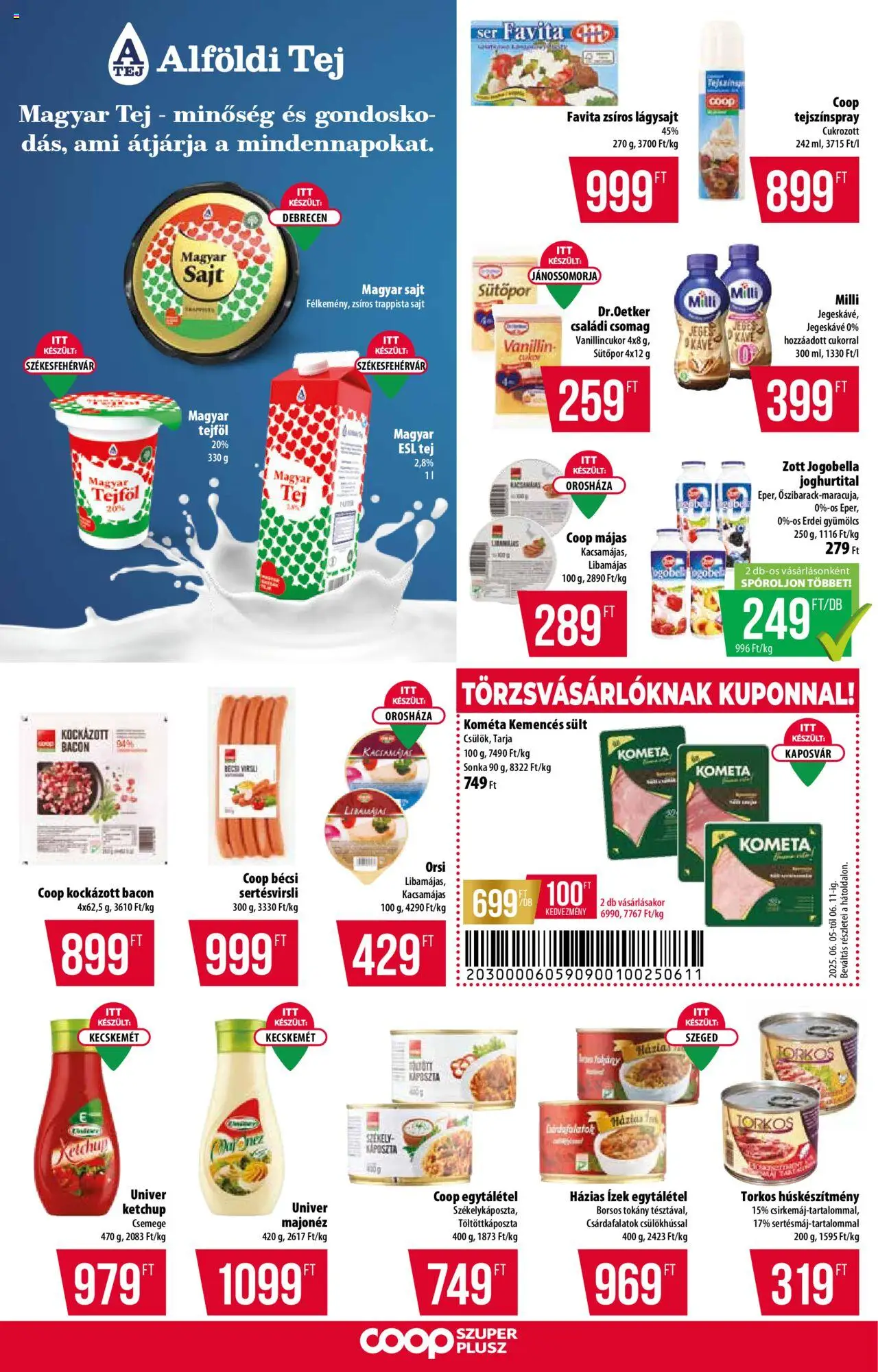 COOP akciós ujság - amely érvényes a következő dátumtól: 05.06.2025 | Oldal: 7 | Termékek: Tej, Sajt, Tejföl, Trappista sajt
