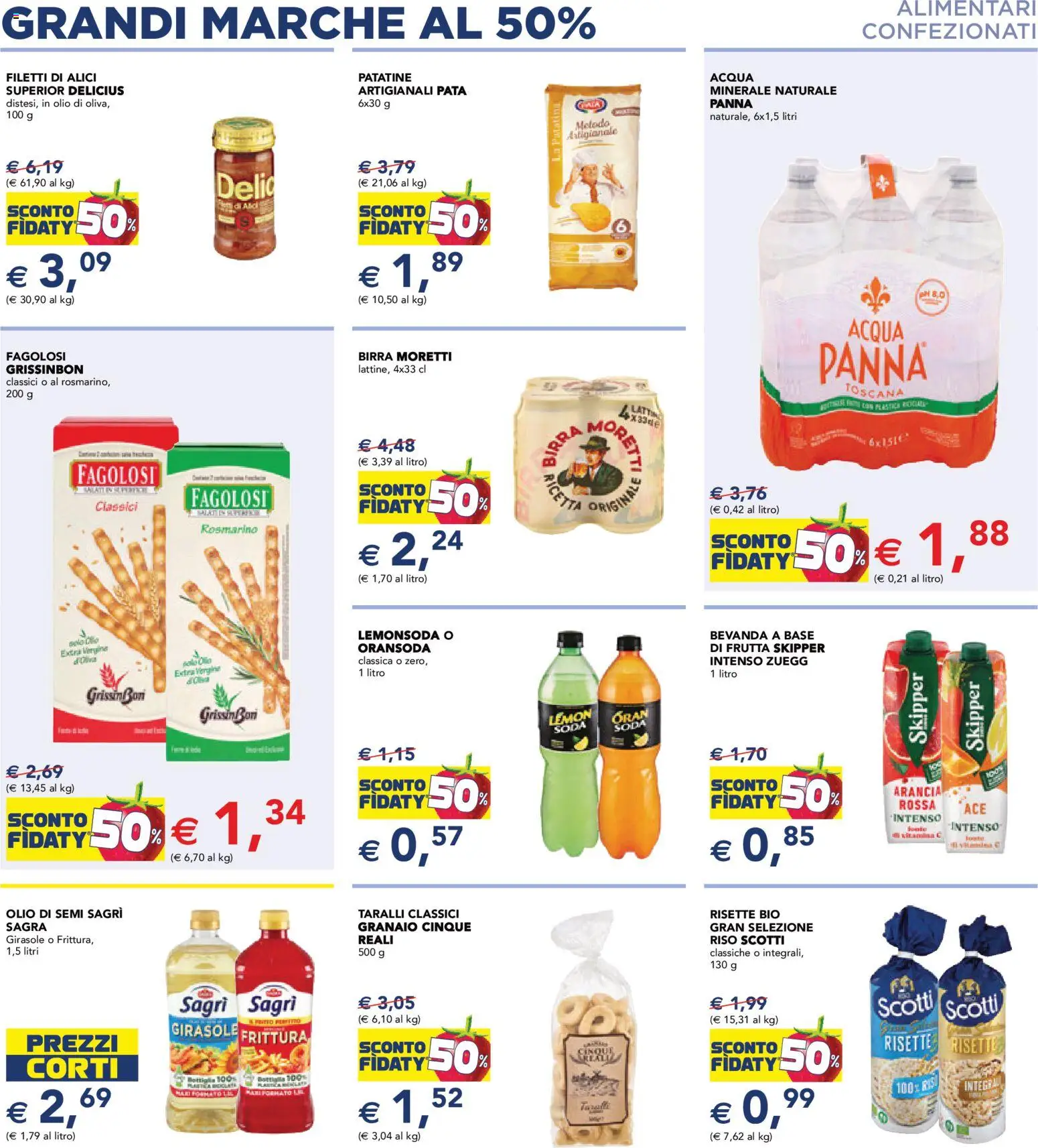 Volantino Esselunga S del 29.01.2026 | Pagina: 7 | Prodotti: Birra, Olio, Taralli, Alici