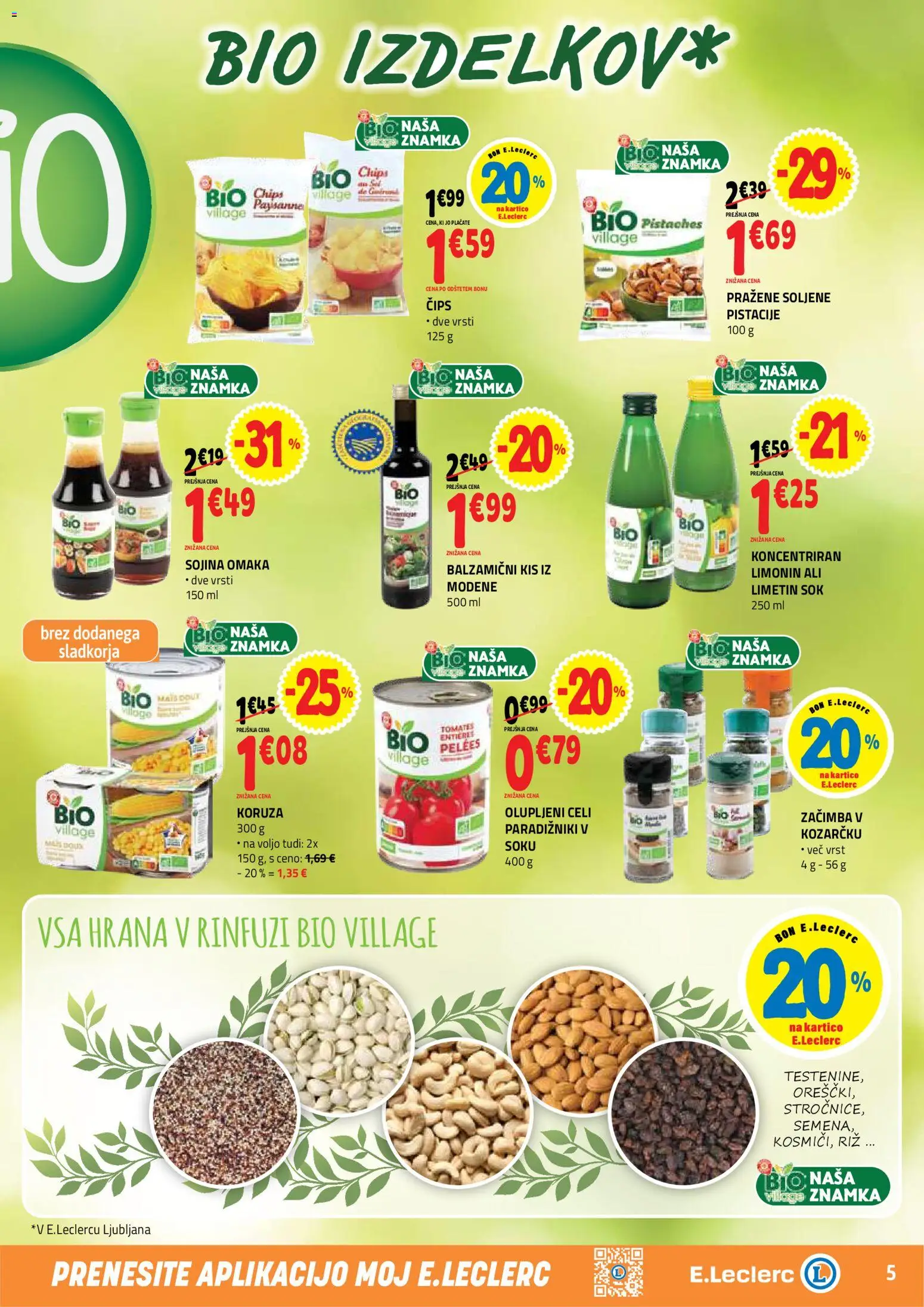 Novi E.leclerc katalog ponudbe – veljaven od 01.04.2026 | Stran: 5 | Izdelki: Pistacije, Riz, Cips, Omaka