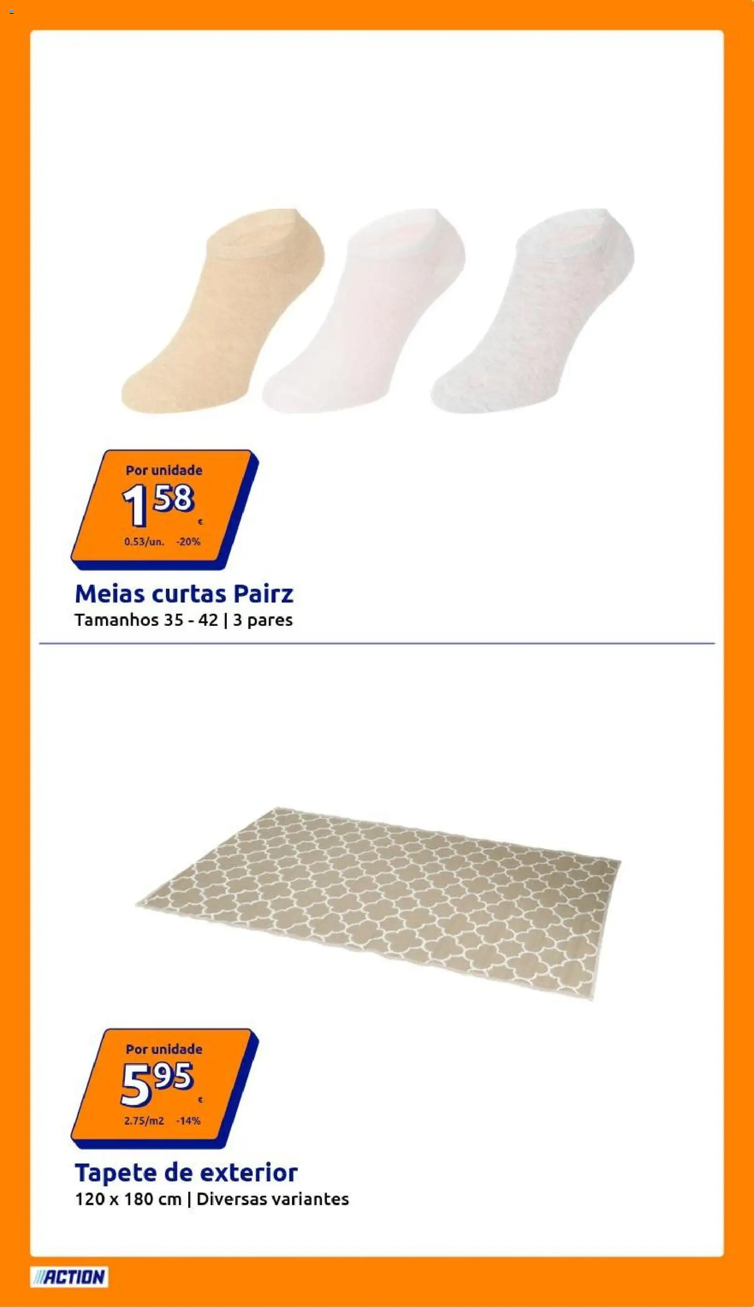 Action folheto │ válido de 01.04.2026 | Página: 13 | Produtos: Tapete, Meias