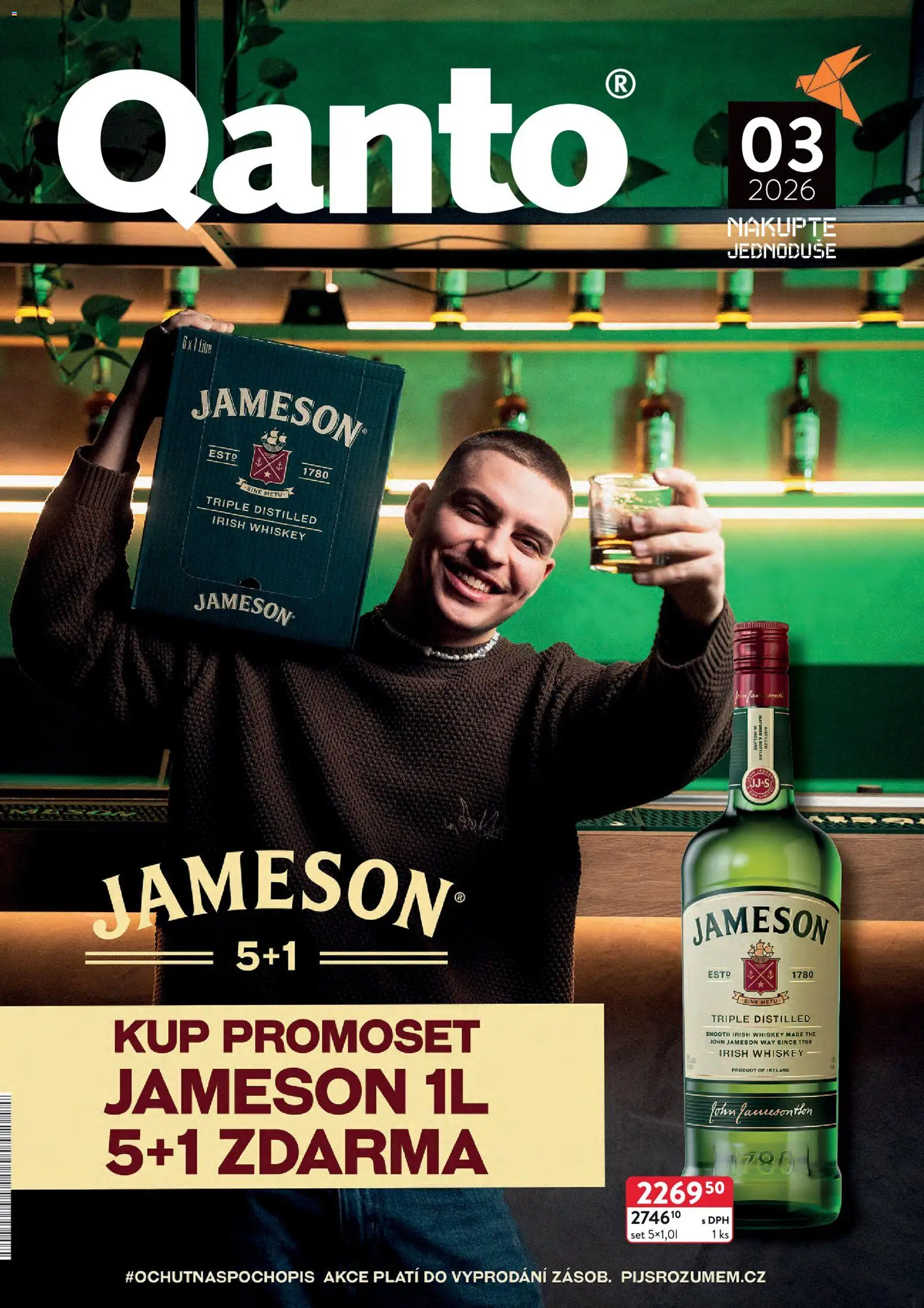 Astur & Qanto leták - Velkoobchod 03/2026 od 01.03.2026 | Strana: 1 | Produkty: Whiskey, Jameson