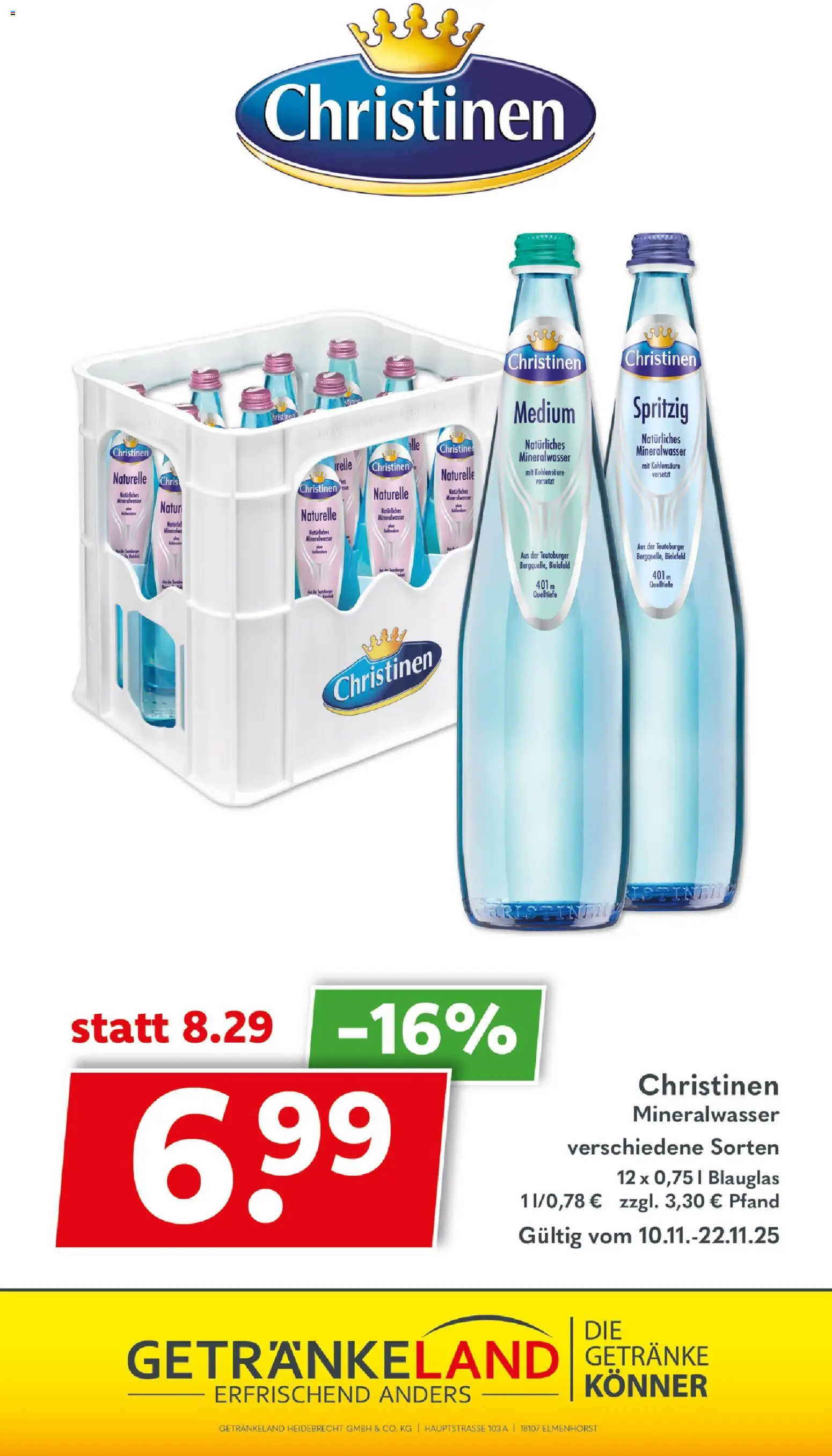 Getränkeland Berlin - Brandenburg – gültig ab 10.11.2025 | Seite: 8 | Produkte: Mineralwasser