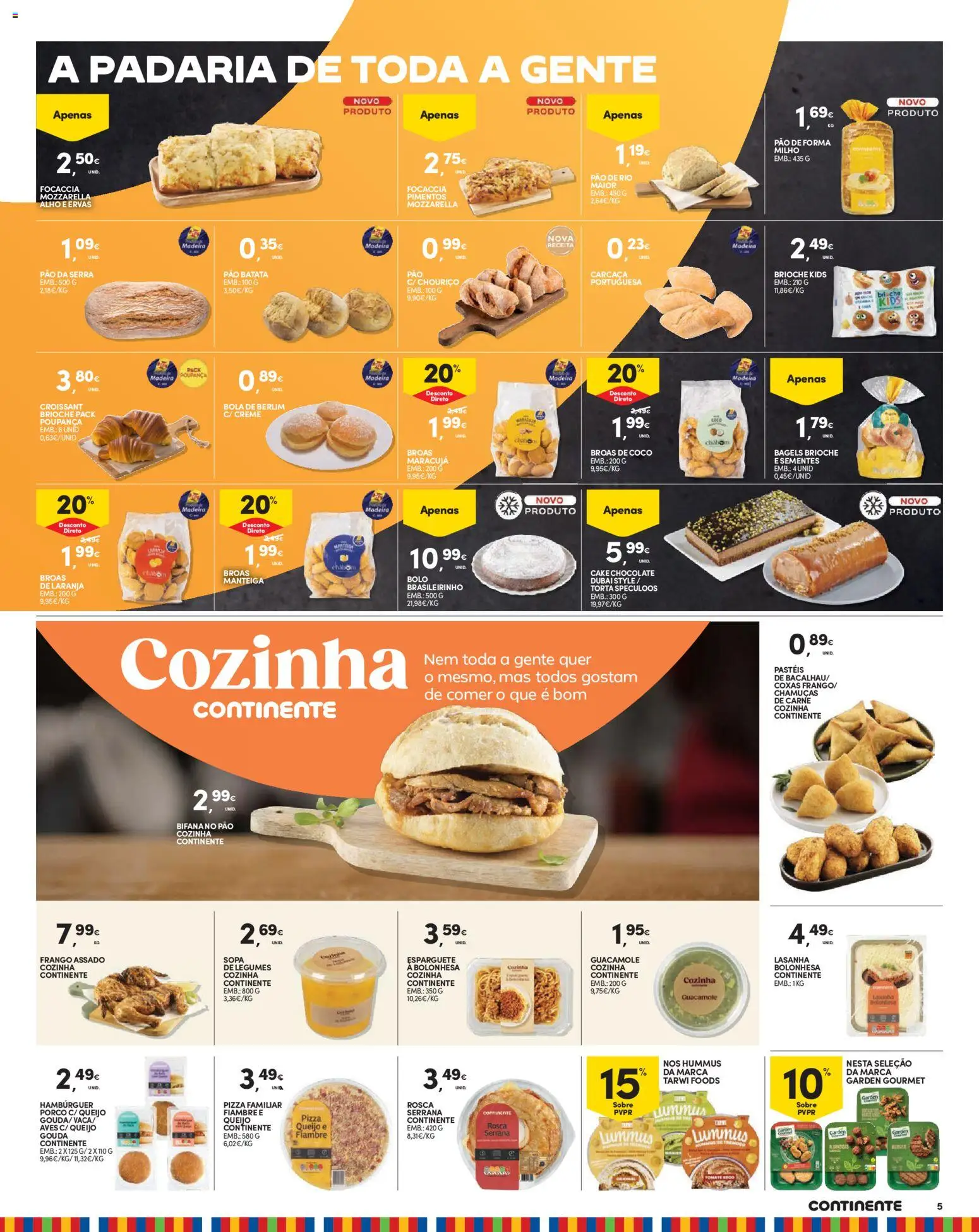 Continente Madeira │ válido de 14.04.2026 | Página: 5 | Produtos: Bolo, Lasanha, Chouriço, Tomate