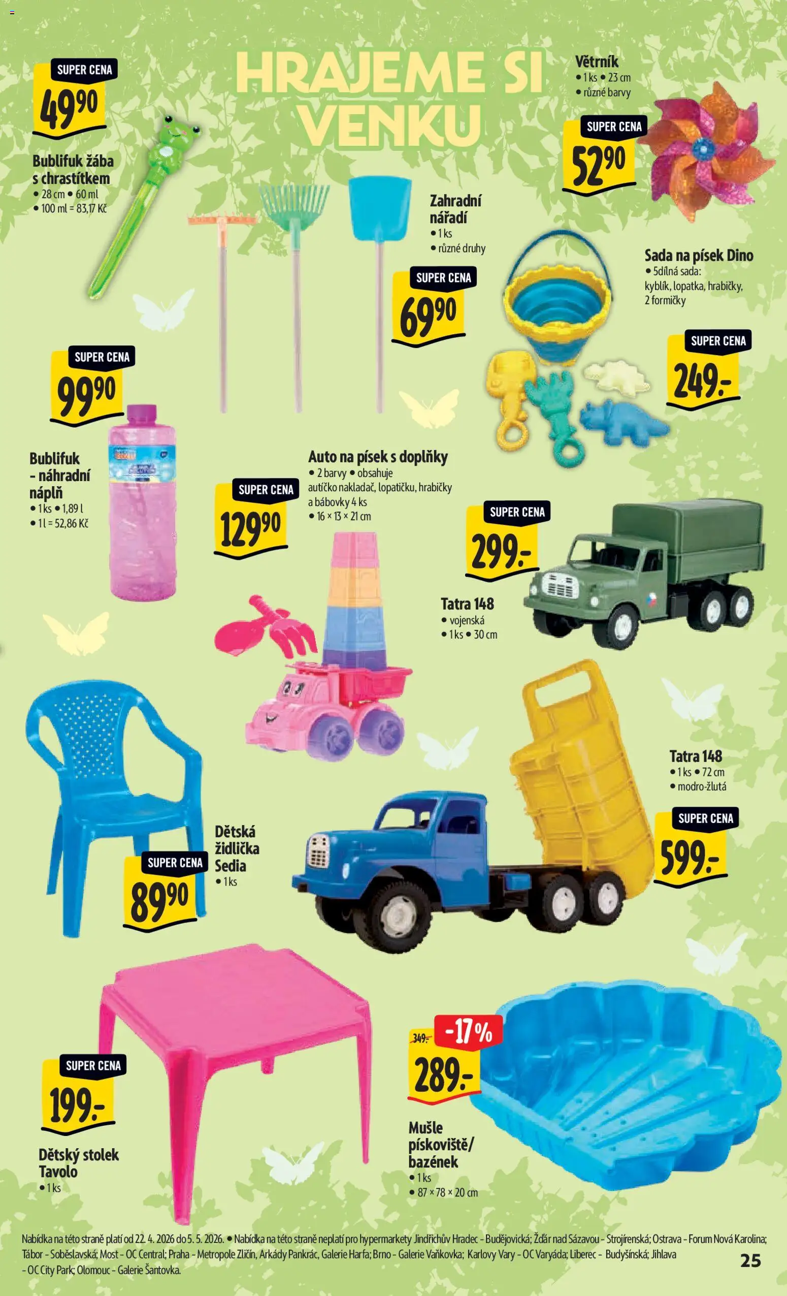 Albert leták - Hypermarket od 22.04.2026 | Strana: 33 | Produkty: Dětský stolek, Větrník, Stolek, Barvy