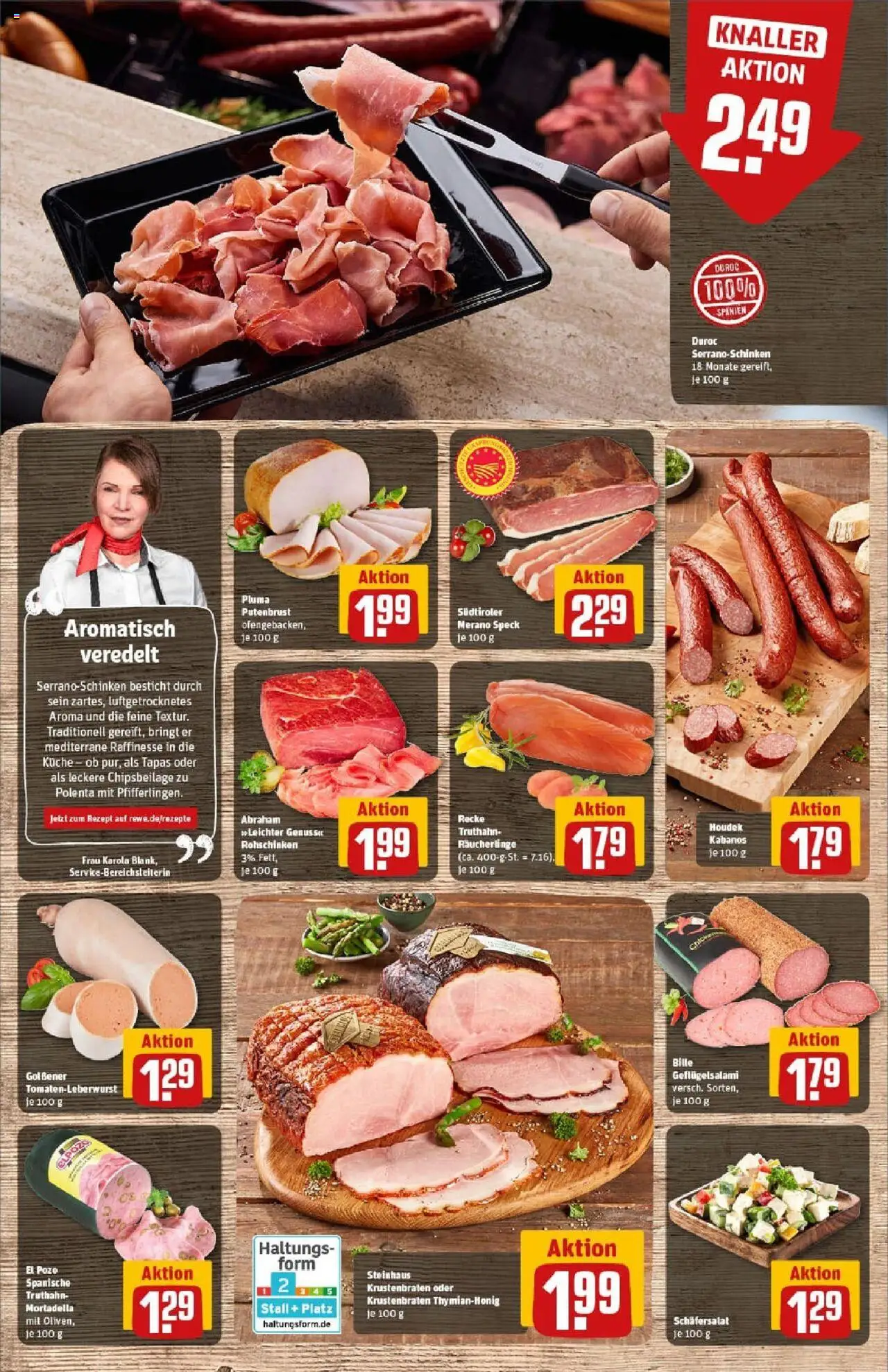 Rewe prospekt Weimar / Schöndorf	 - gültig ab dem 13.07.2025 | Seite: 12 | Produkte: Küche, Krustenbraten, Salami, Schinken