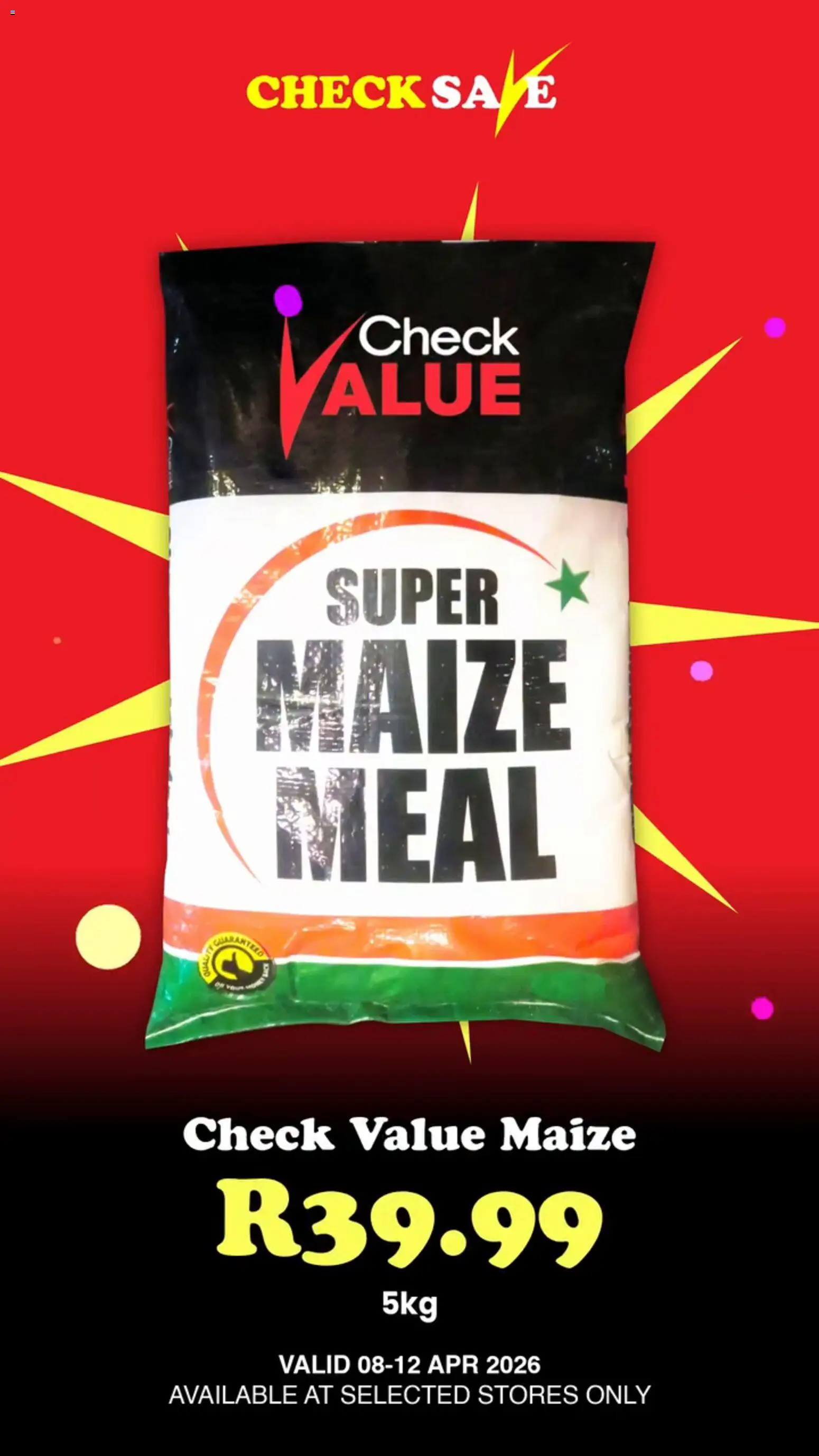New Check Save catalogue – valid from 08.04.2026 | Page: 4 | Products: Maize meal