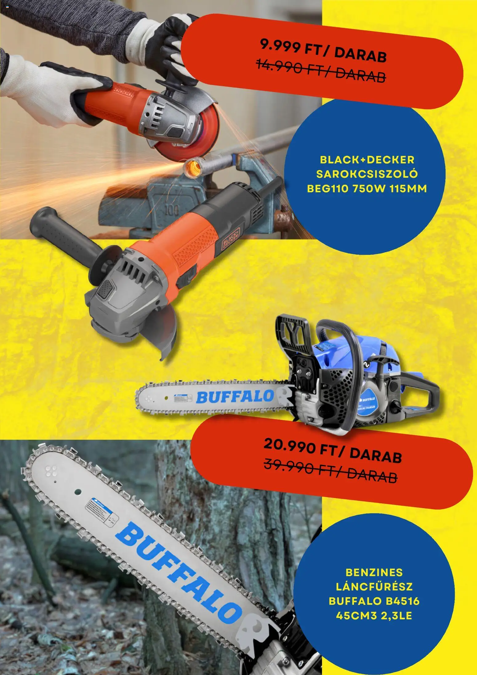 Praktiker akciós ujság - amely érvényes a következő dátumtól: 13.11.2025 | Oldal: 3 | Termékek: Sarokcsiszoló, Láncfűrész