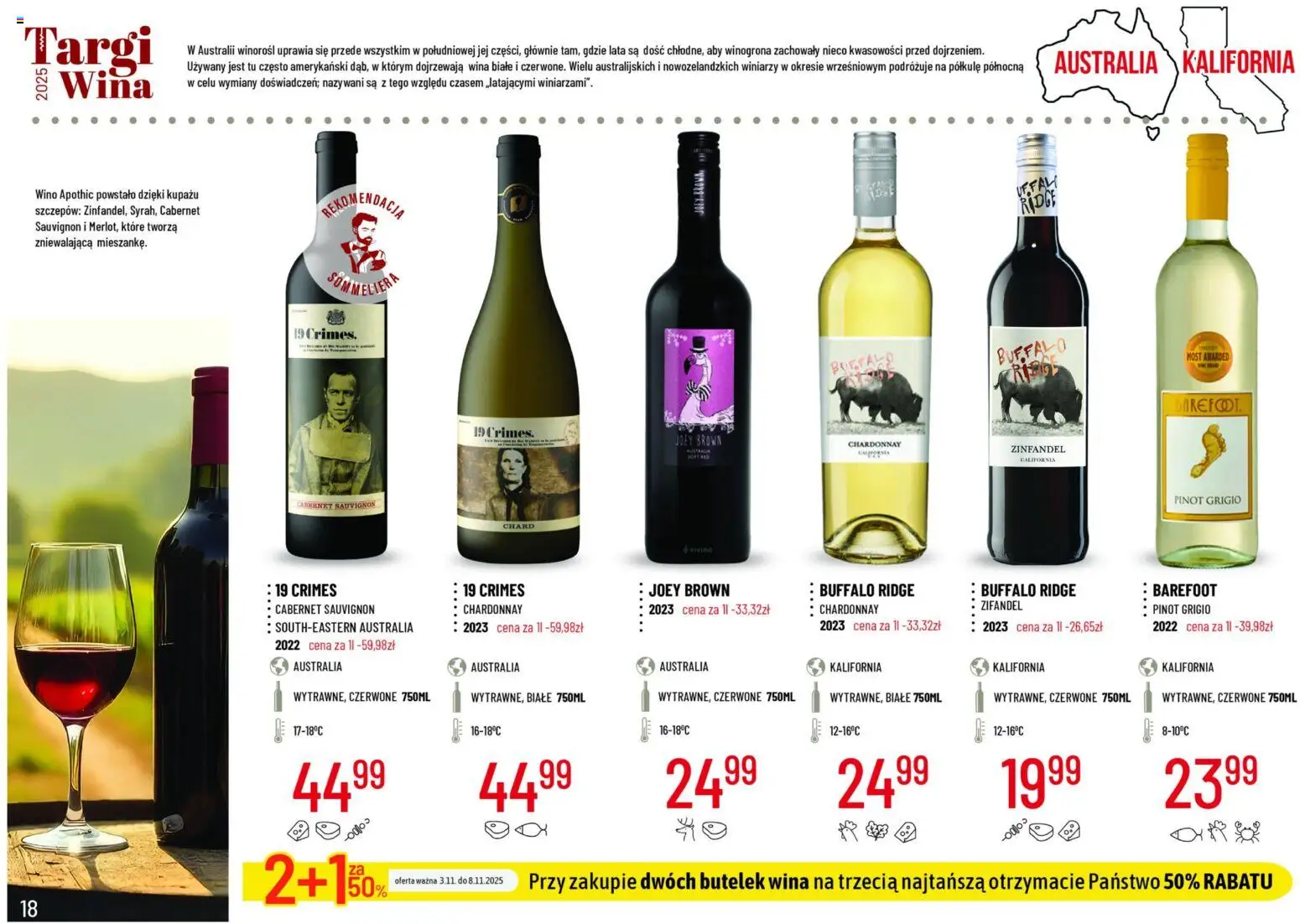 E.Leclerc Gazetka - Radom od 03.11.2025 | Strona: 18 | Produkty: Winogrona, Chardonnay, Wino