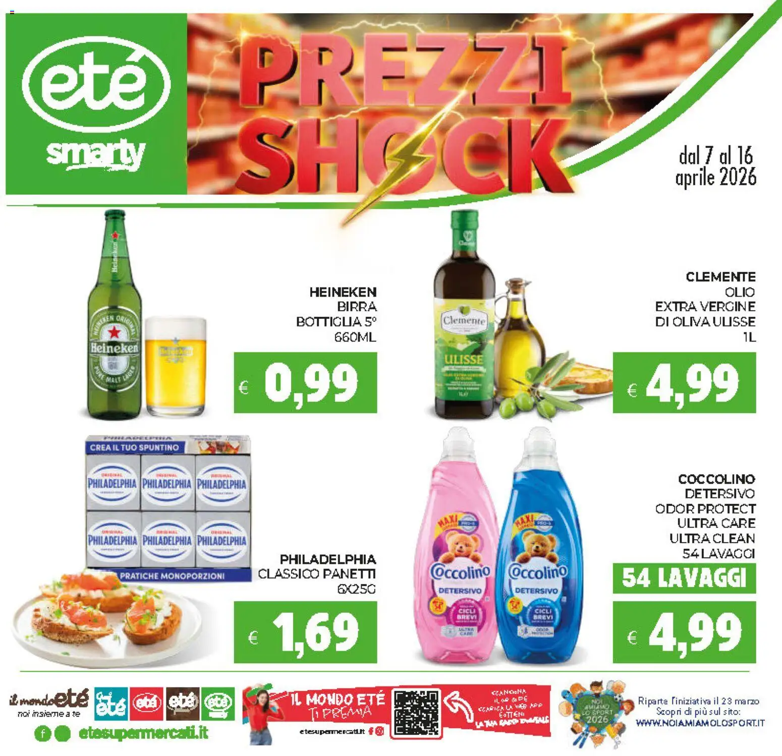 Volantino Eté del 07.04.2026 | Pagina: 1 | Prodotti: Birra, Tè, Olio extra vergine, Heineken
