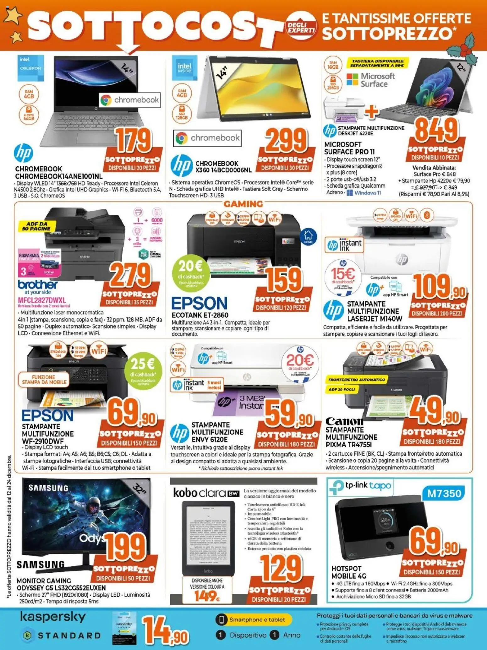 Volantino Expert del 12.12.2025 | Pagina: 13 | Prodotti: Schermo, Monitor, Tablet, Stampa