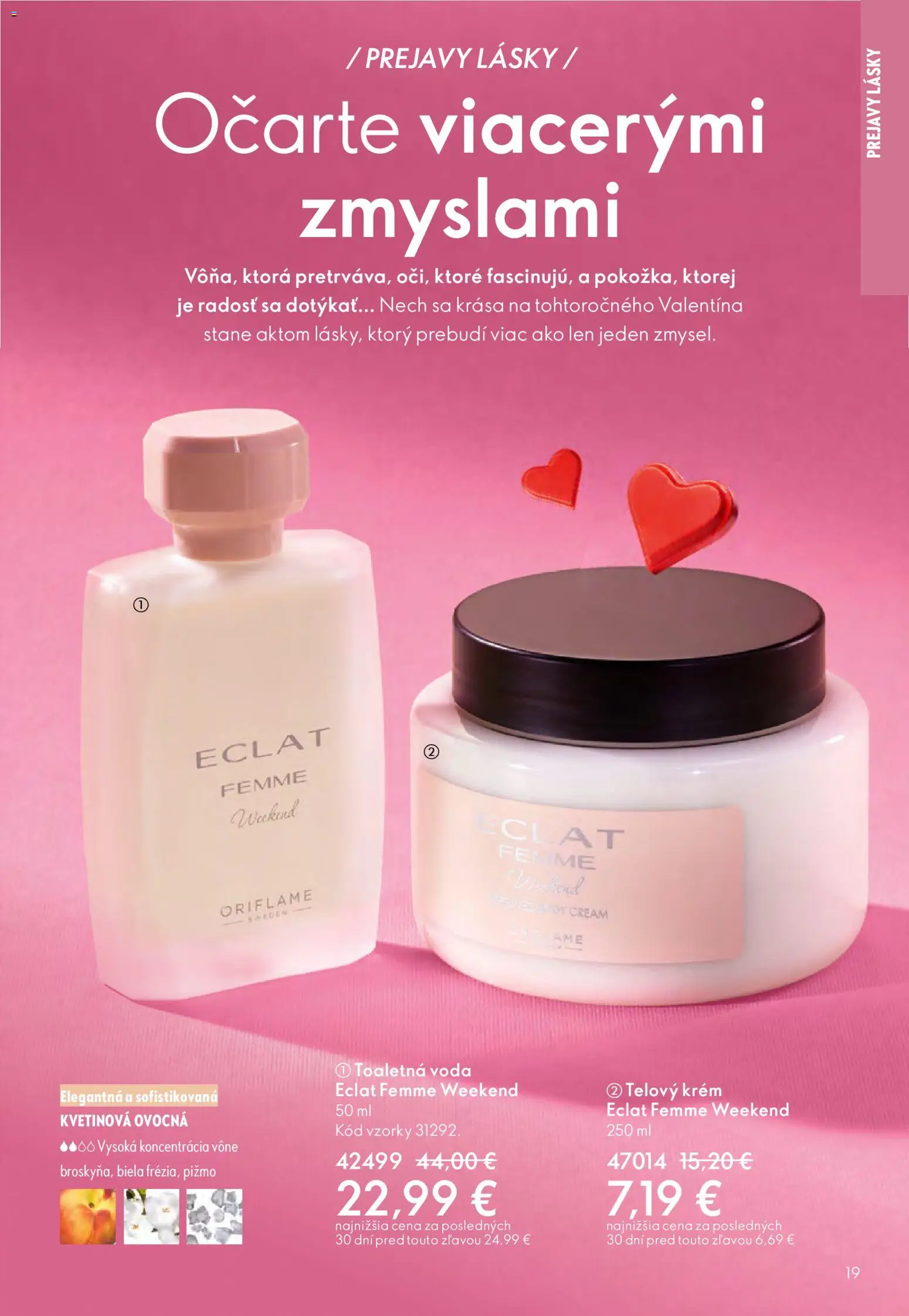Nové Oriflame akcie – leták je platný od 21.01.2026 | Strana: 19 | Produkty: Toaletná voda, Telový krém, Krém, Voda