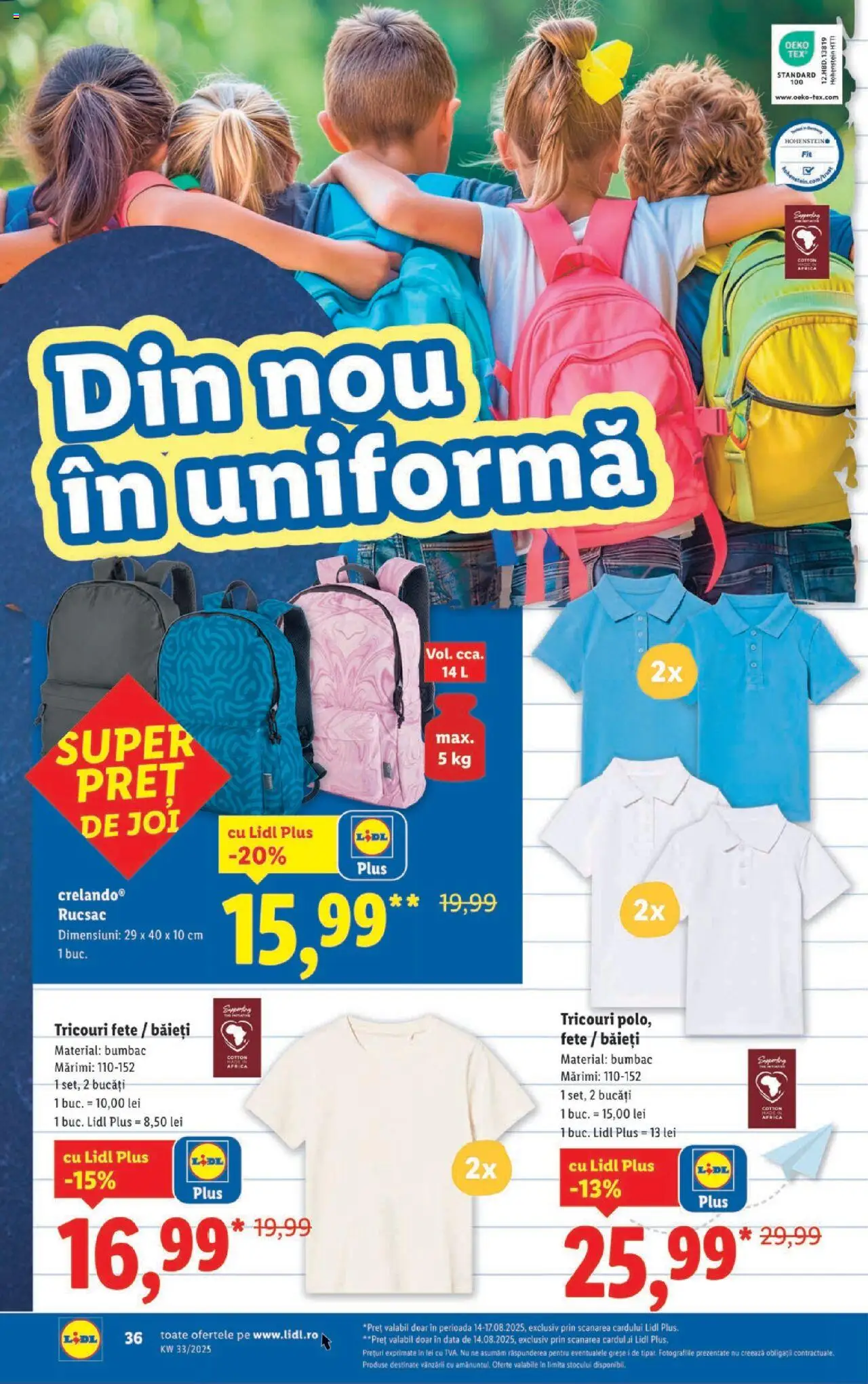Catalog Lidl – valabil de la 11.08.2025 | Pagină: 36 | Produse: Rucsac