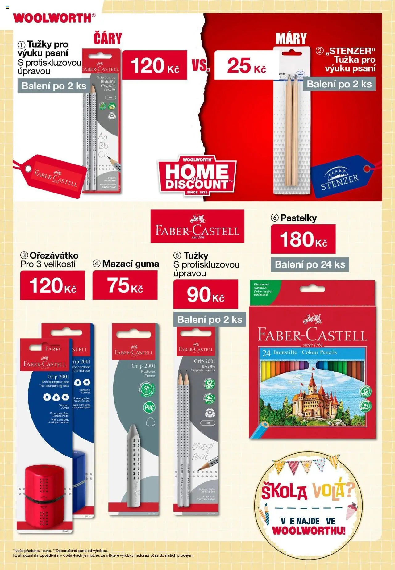 Woolworth leták od 22.08.2025 - akční nabídka | Strana: 16 | Produkty: Pastelky, Box, Ořezávátko, Tužka