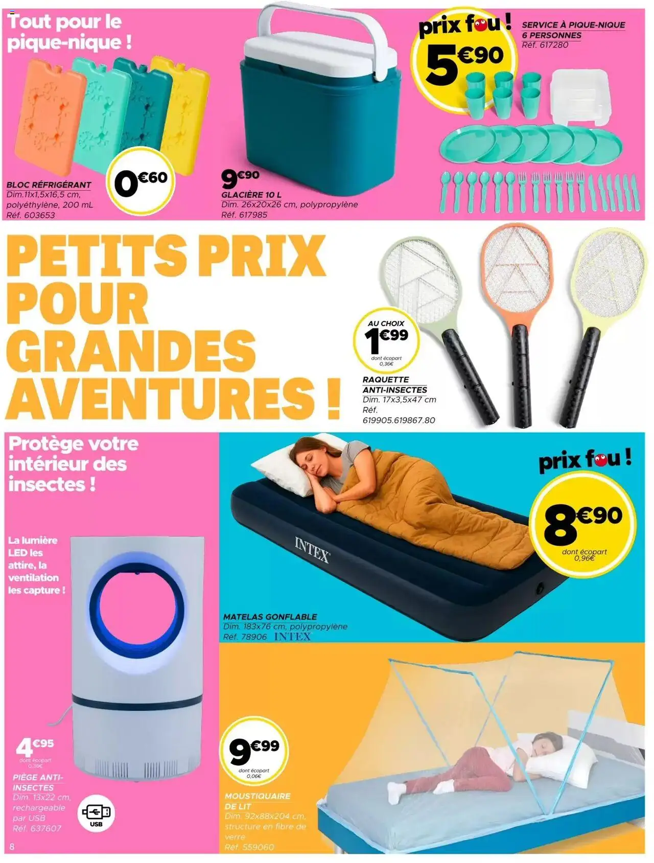  | Page: 8 | Produits: Moustiquaire, Lit, Matelas, Glacière
