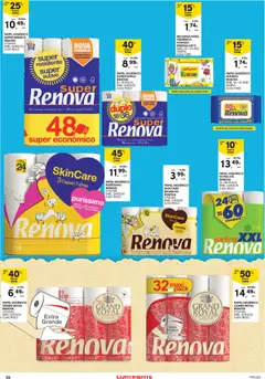 Pré-visualização PAPEL HIGIÉNICO SKIN CARE BAUNILHA RENOVA, 3 FOLHAS EMB.: 12 ROLOS válido de 19.02.2026 | Página: 26 | Produtos: Papel higiénico, Perfume