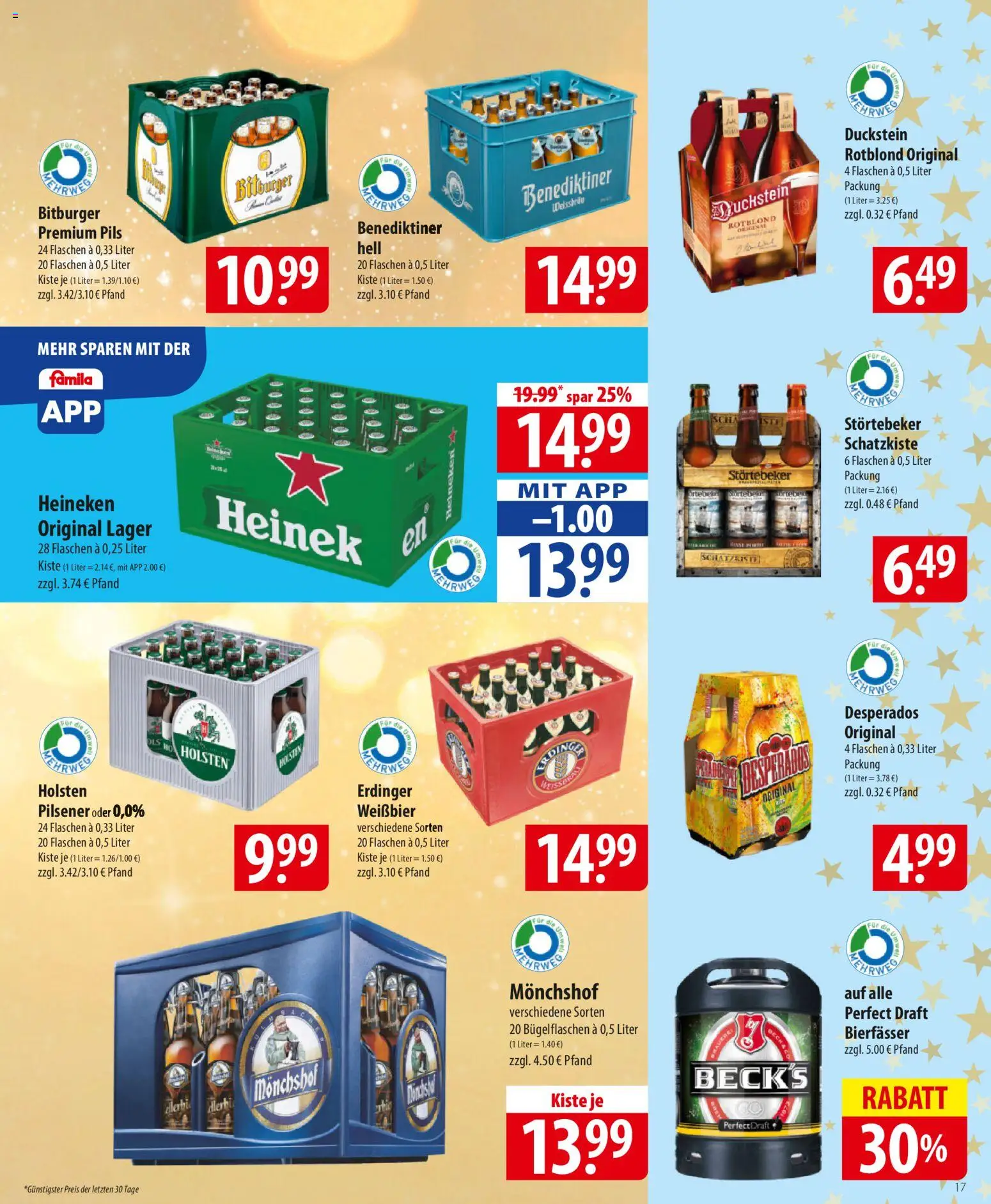 Famila Prospekt 	 – gültig ab 22.12.2025 | Seite: 17 | Produkte: Monchshof, Erdinger, Pils, Heineken