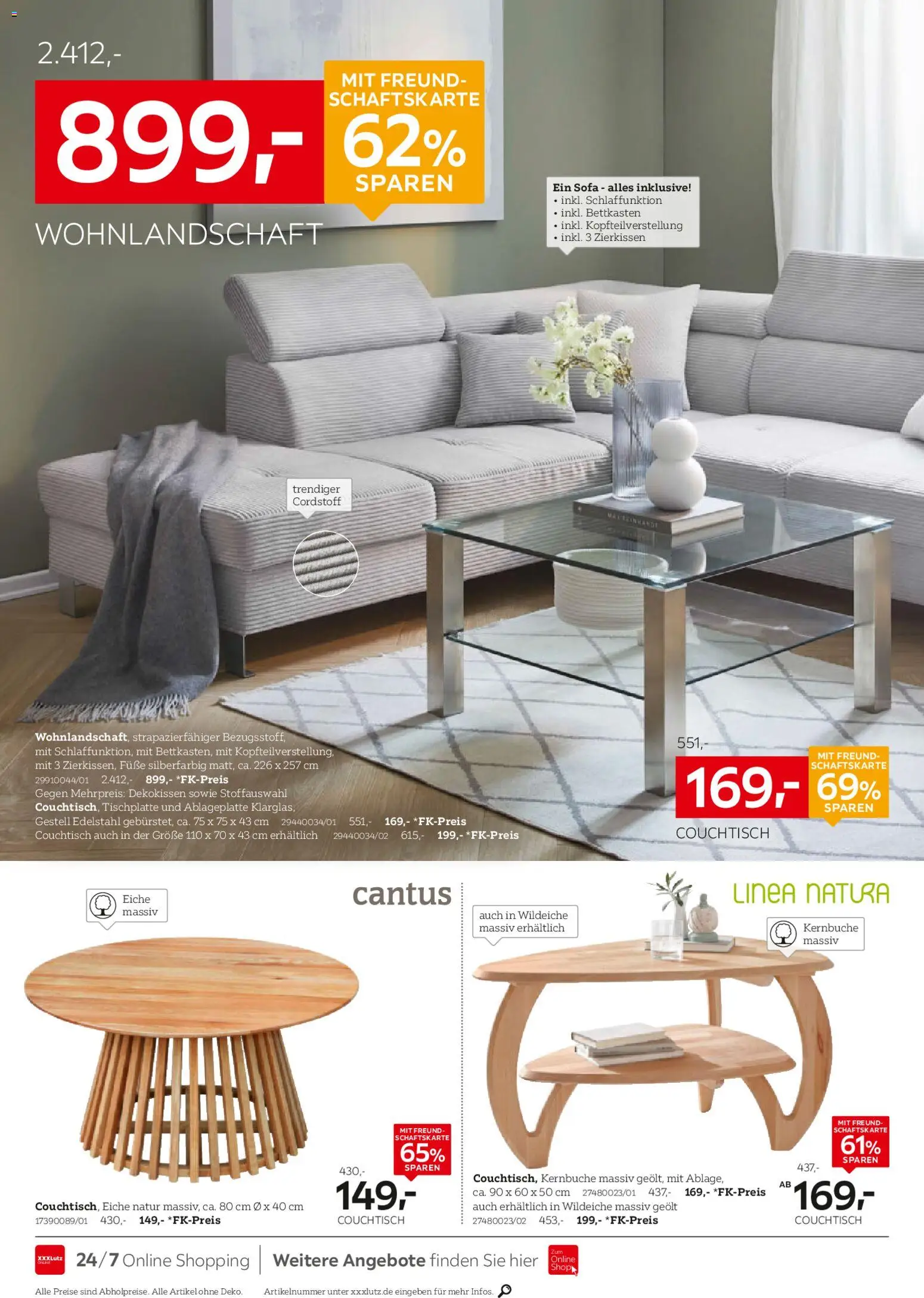 XXXL Lutz Polstermöbel-Testerinnen und -Tester gesucht! – gültig ab 26.10.2025 | Seite: 2 | Produkte: Wohnlandschaft, Sofa, Couchtisch