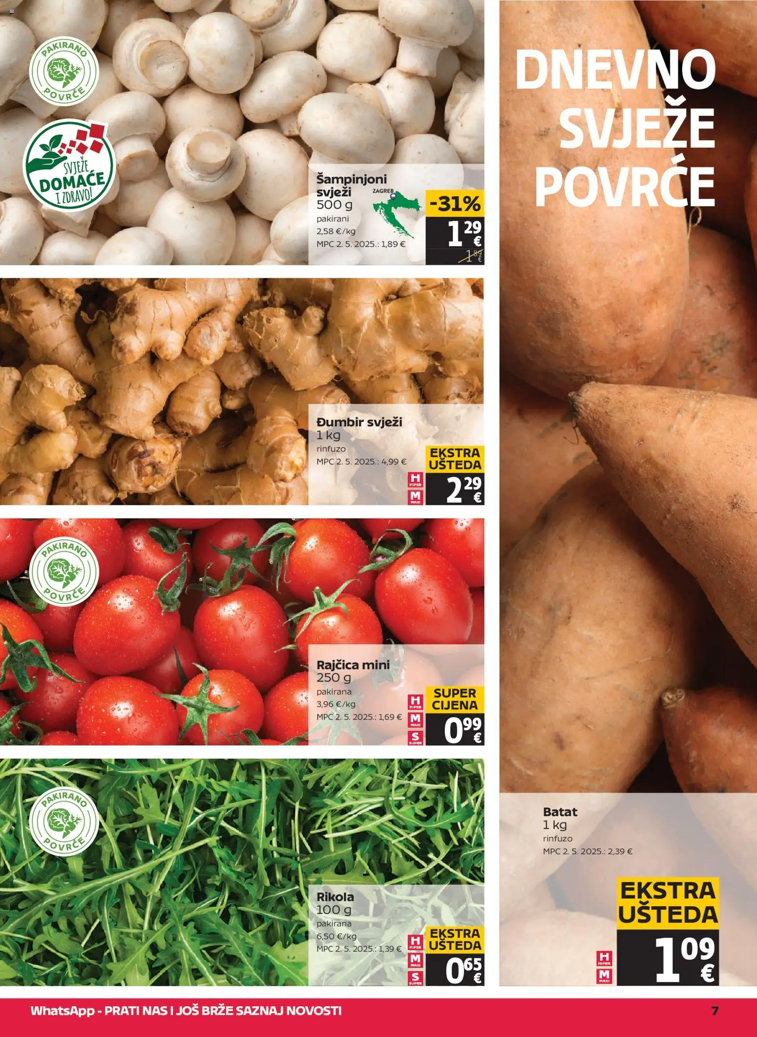 Tommy katalog | vrijedi od 06.11.2025 | Stranica: 7 | Proizvodi: Šampinjoni, Povrće, Rajčica, Đumbir