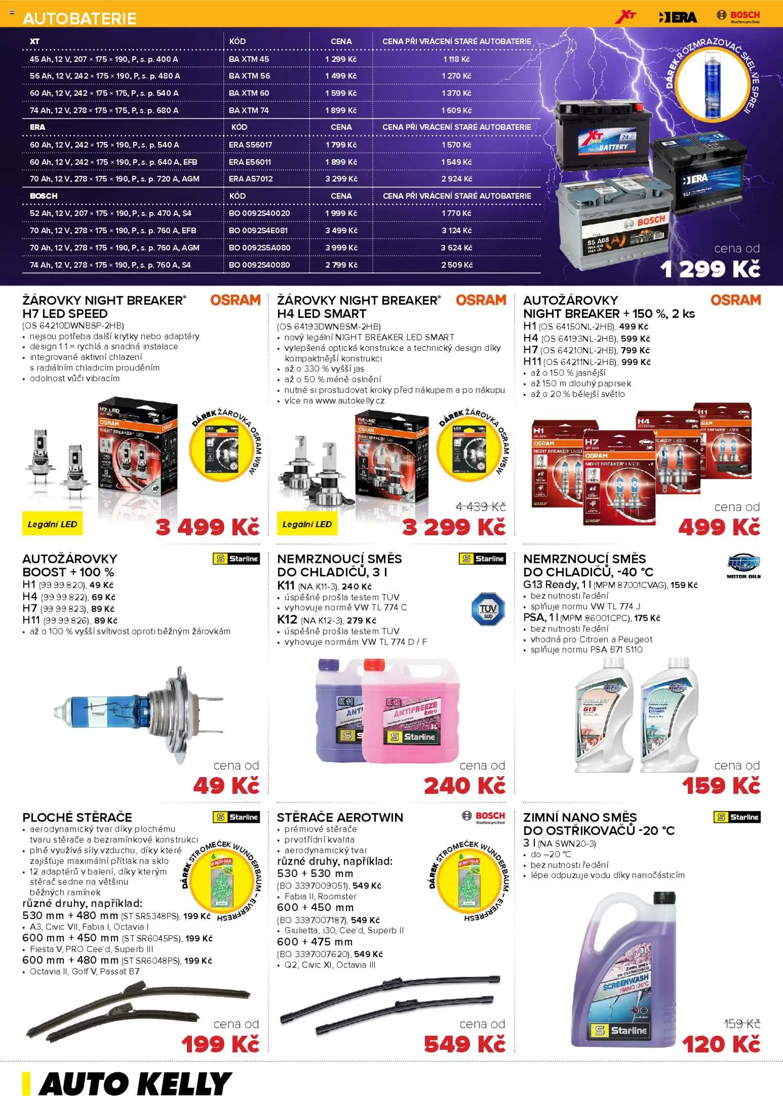 Auto Kelly leták od 29.10.2025 | Strana: 4 | Produkty: Stěrače, Autobaterie, LED
