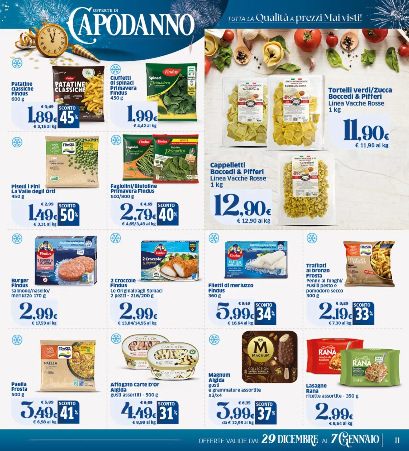 Volantino SIGMA del 29.12.2025 | Pagina: 11 | Prodotti: Pomodoro, Spinaci, Fusilli, Paella